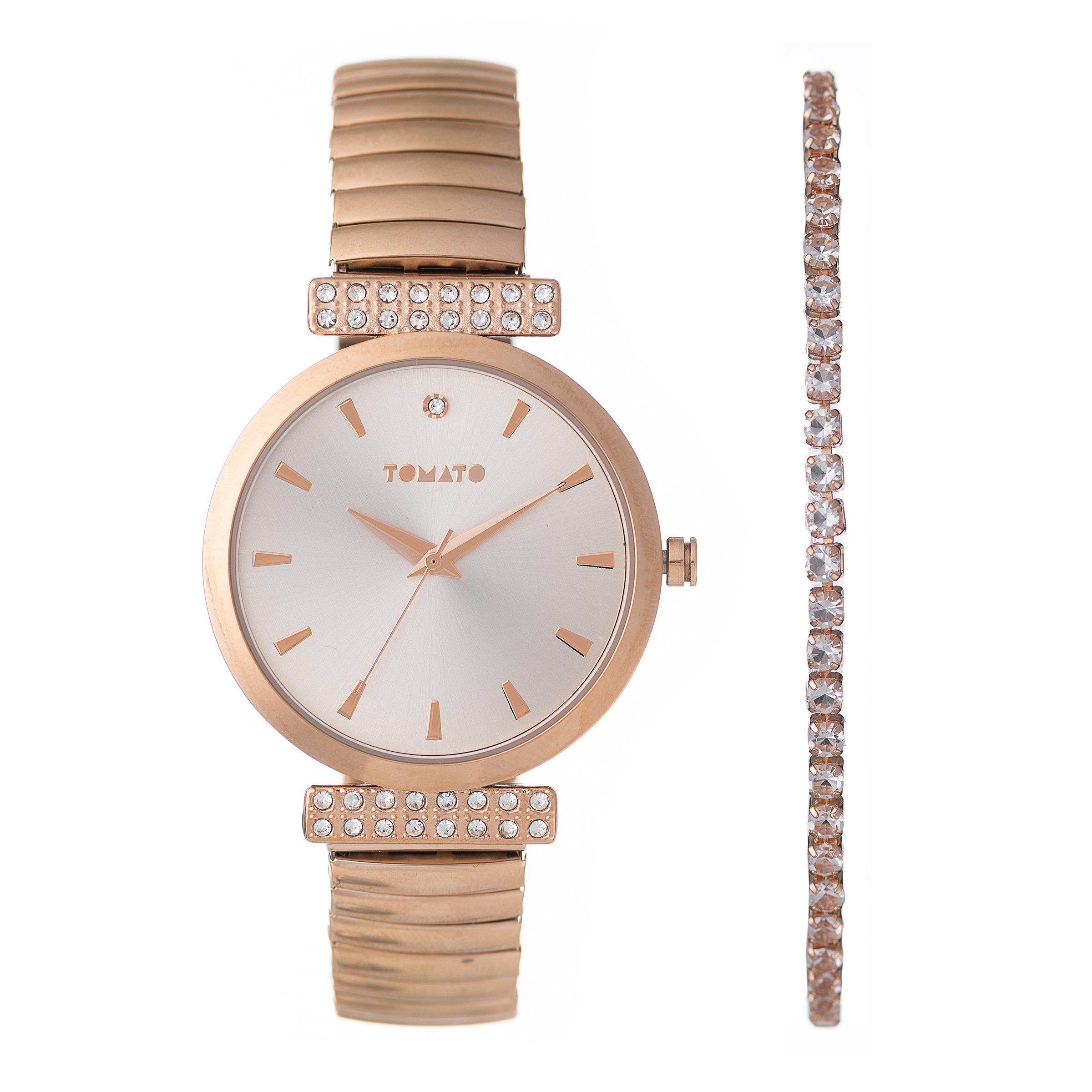 Rose Gold Metal Watch Set 3136630 Tomato