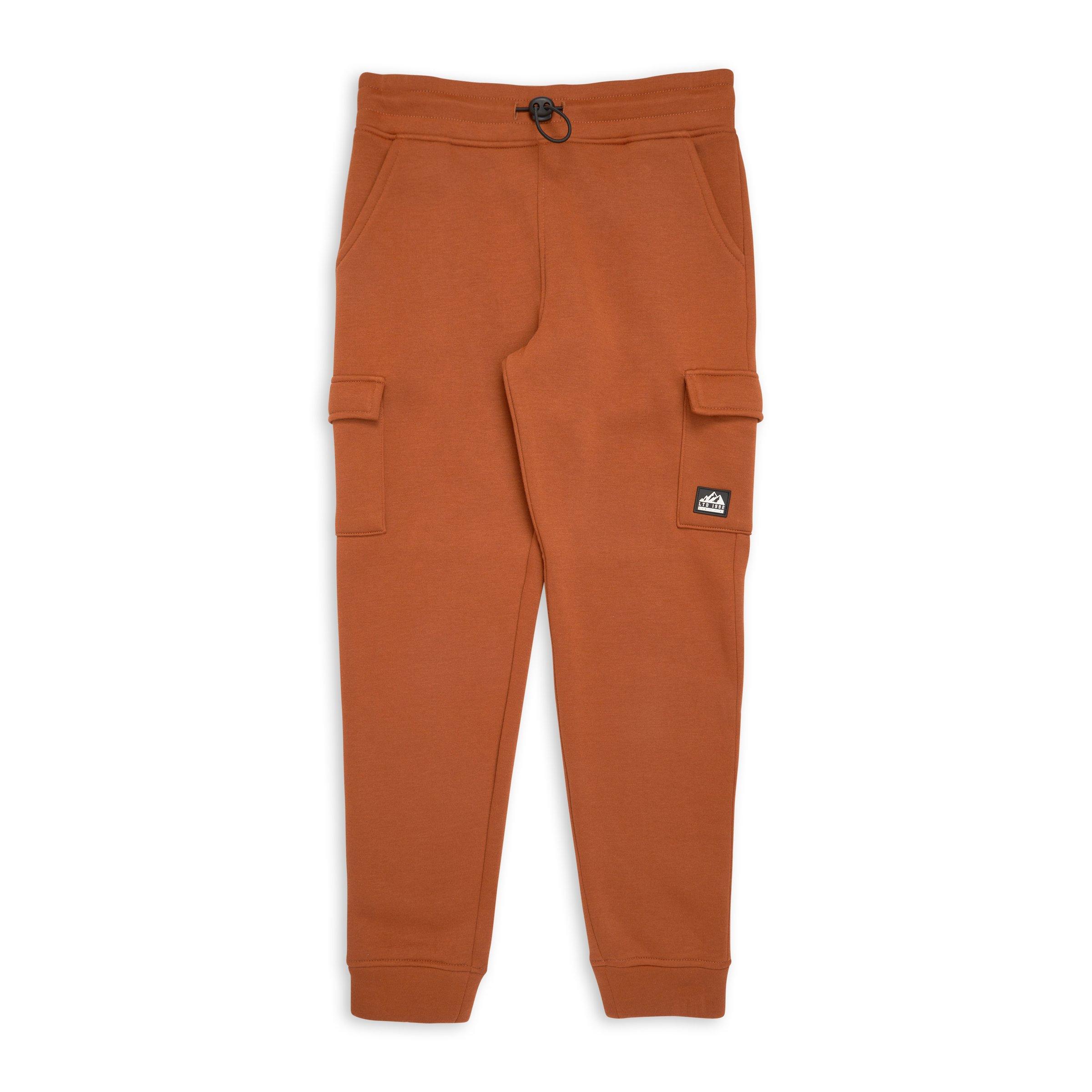 Babyhug Cotton Woven Full Length Jogger With Adventure Print - Rust Orange