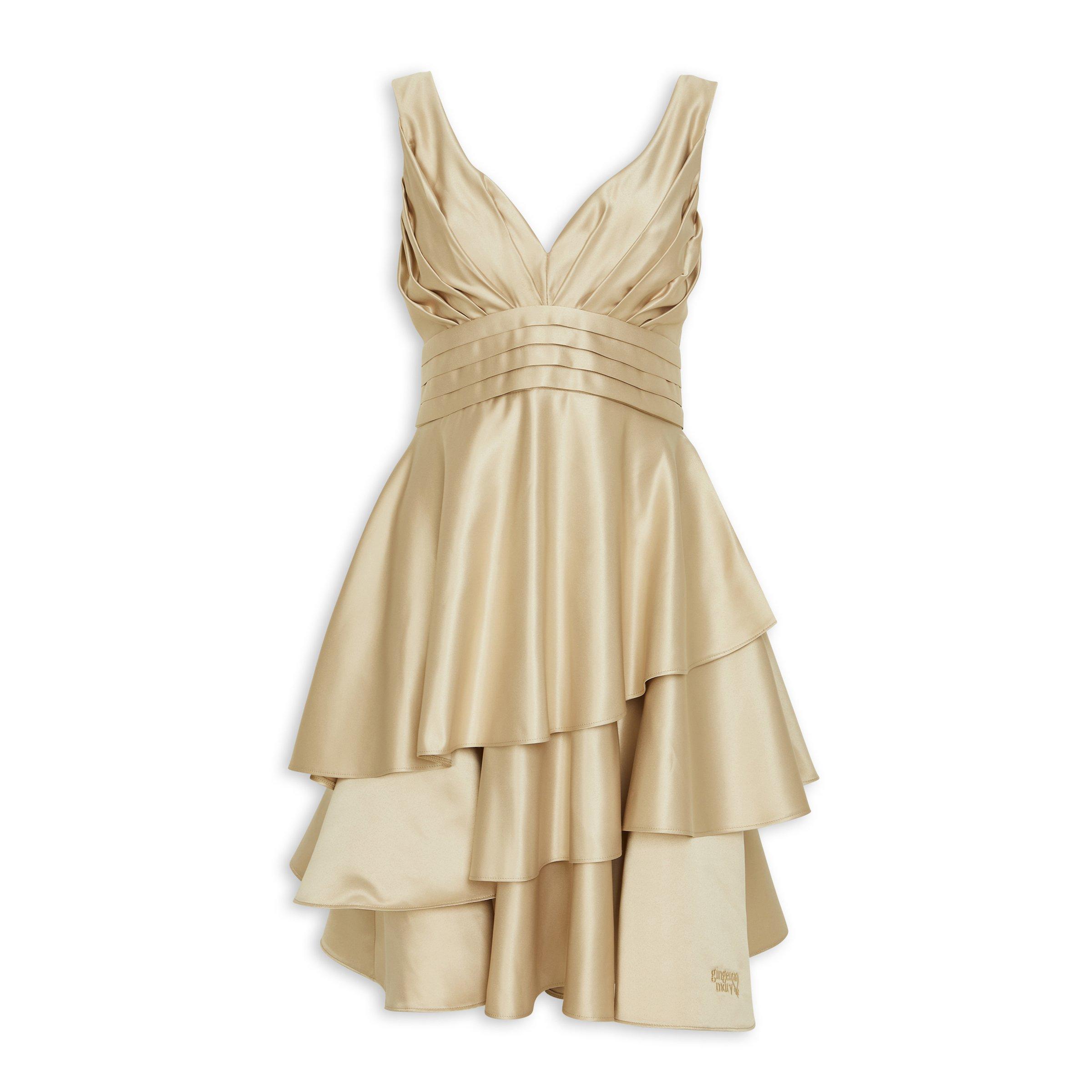 Champagne high low dress hotsell