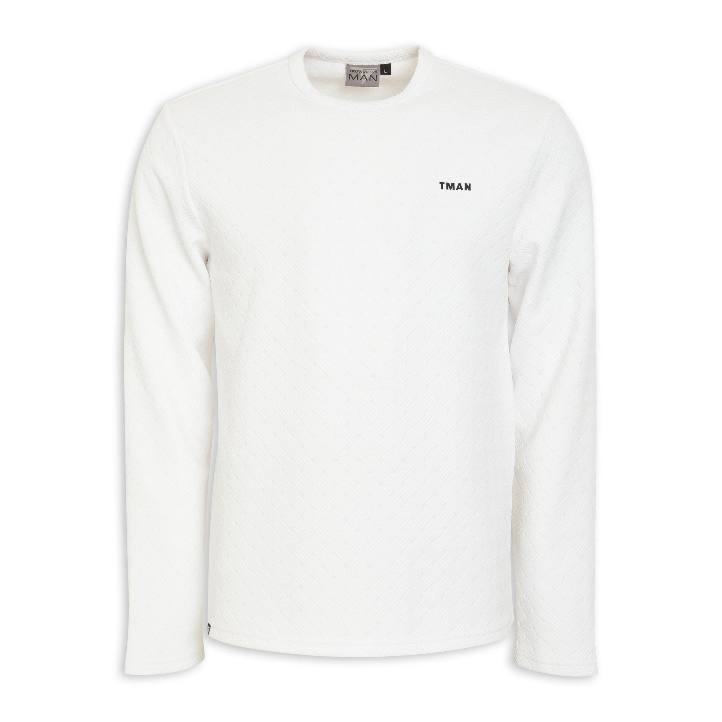 White Long Sleeve T-shirt (3138971) Truworths Man