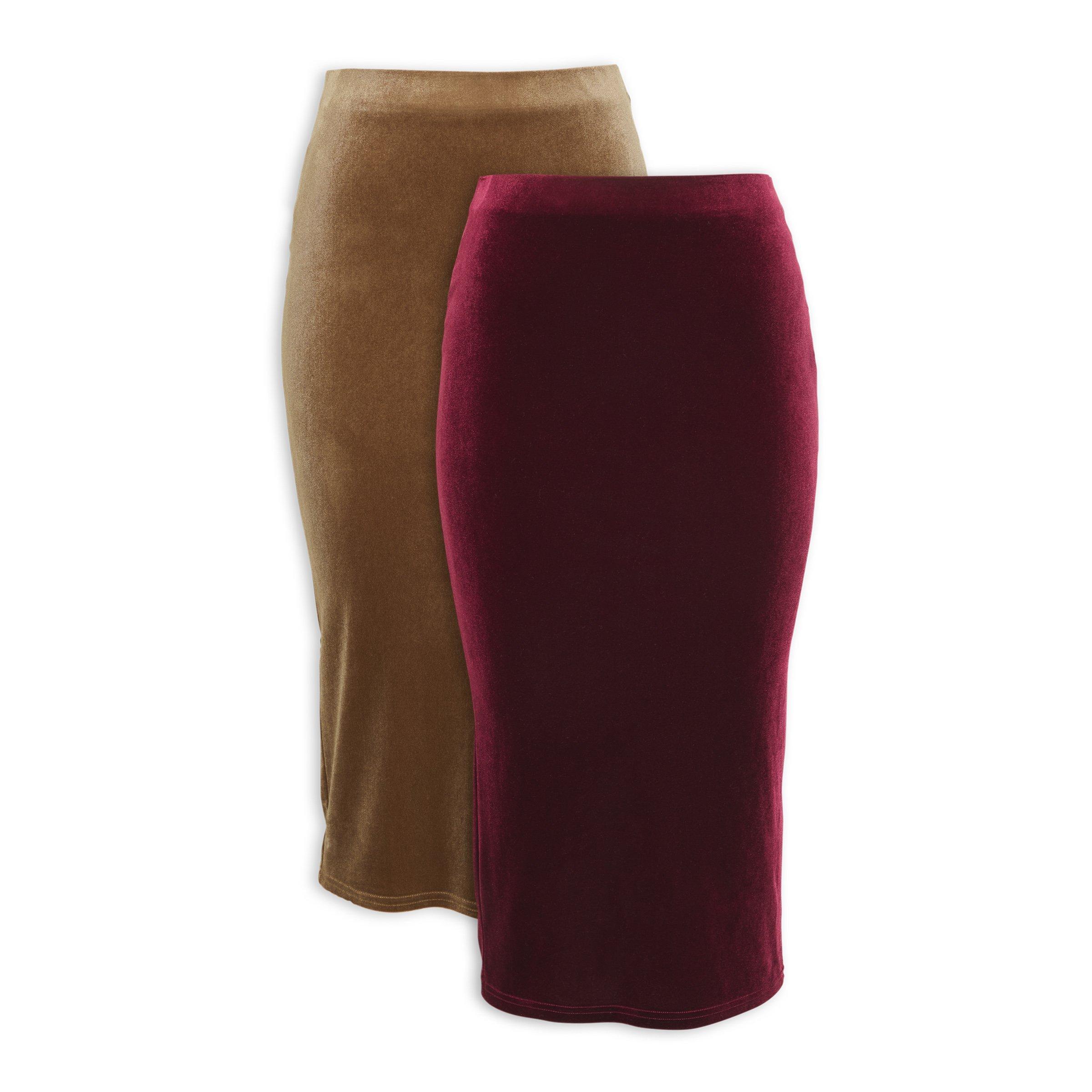 【新品未使用品】aere velvet skirt 38 2-pack Velour Bodycon Skirts (3139305) | Identity