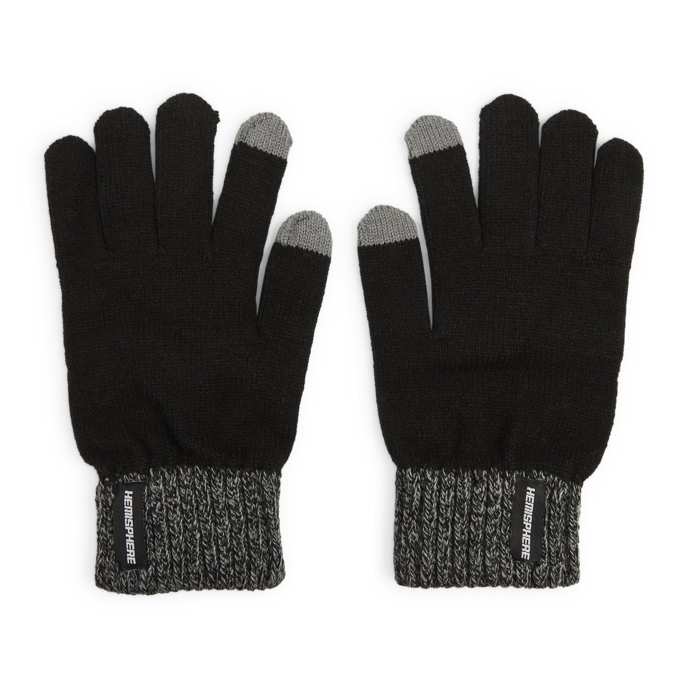 Black Knitted Gloves