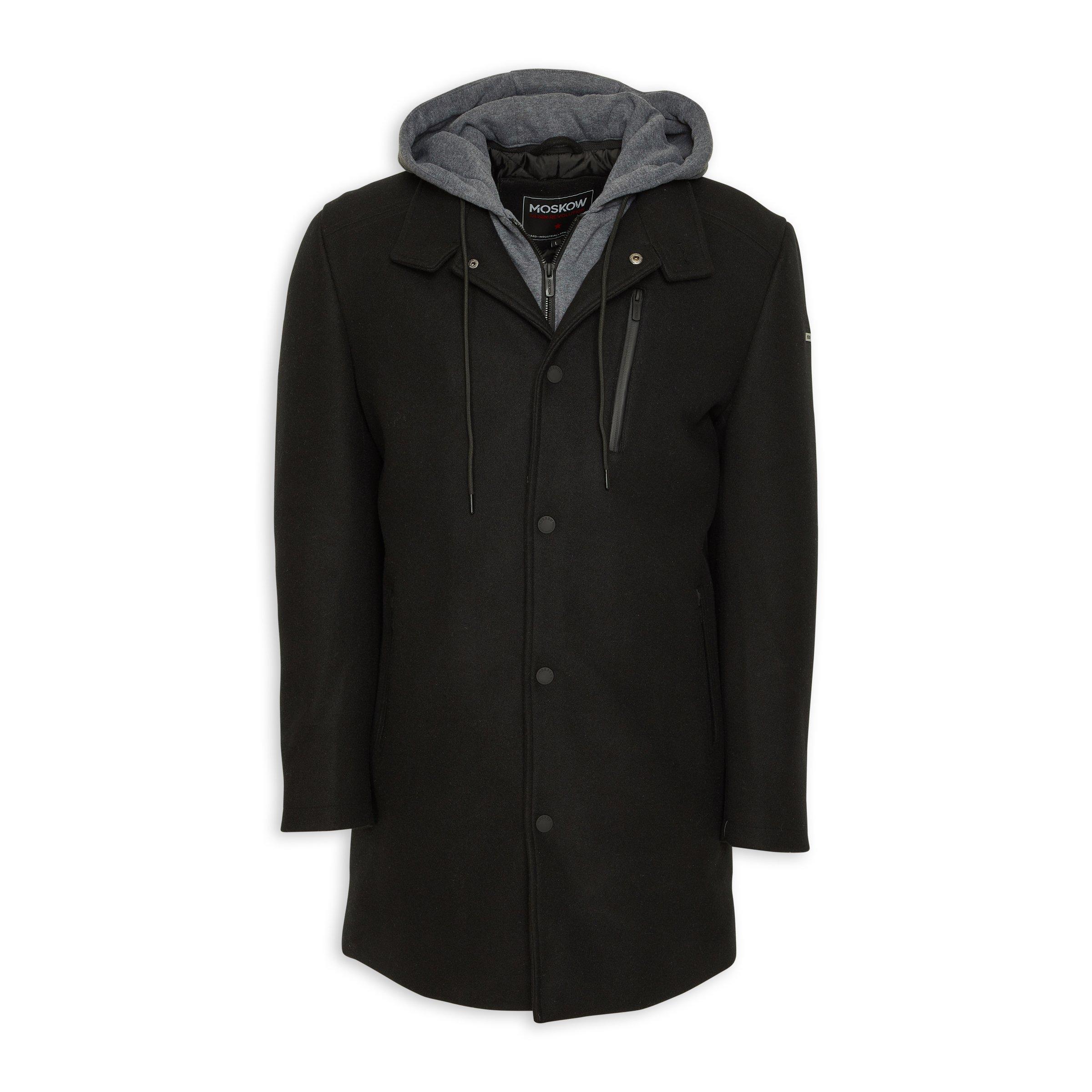Black Hooded Coat (3140245) | Moskow