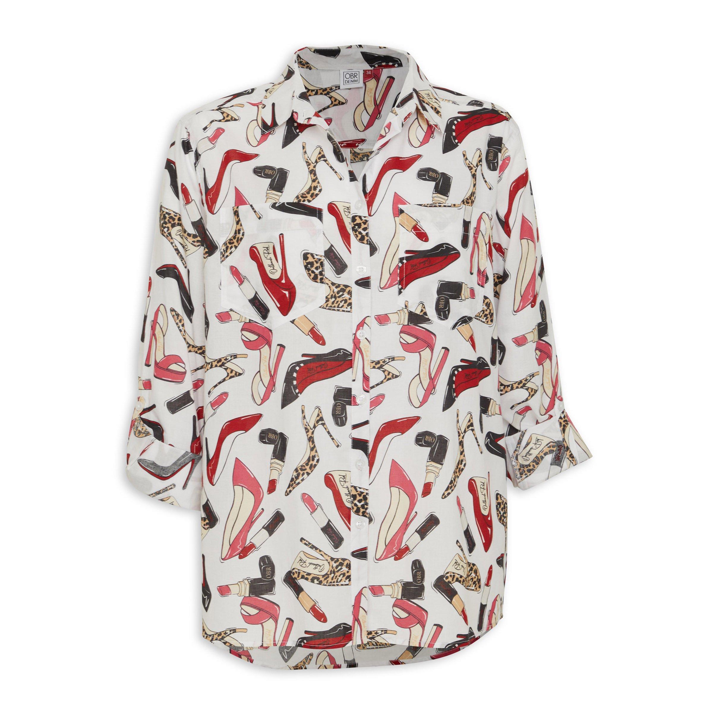 Shoe and Lipstick Print Shirt