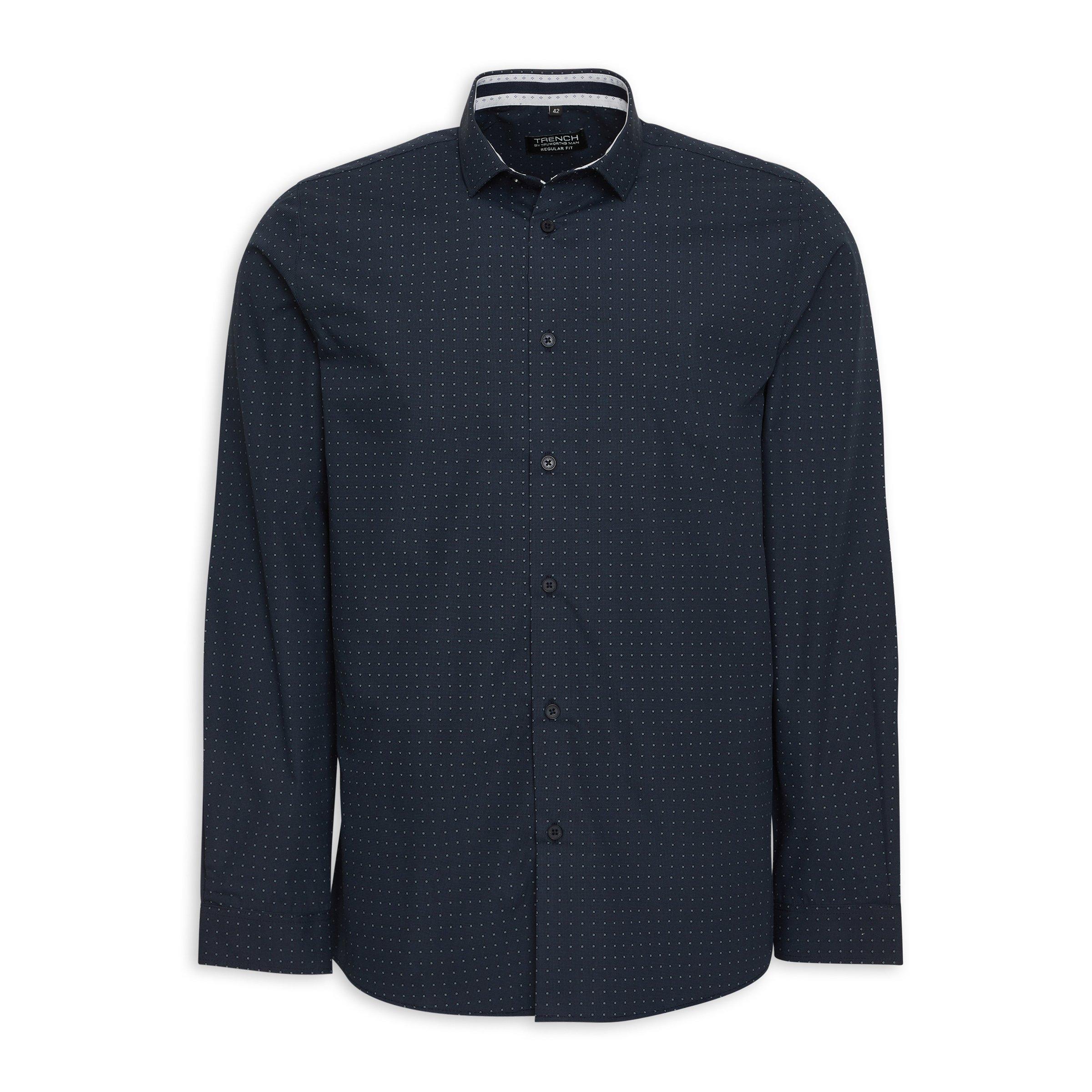 Navy And Gold Casual Long Sleeve Shirt 44014 main image 1