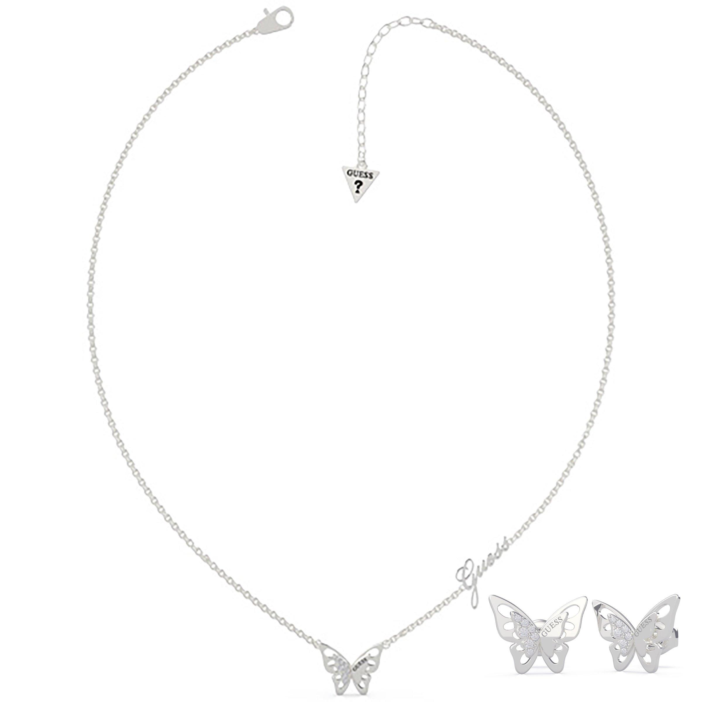 Guess love store butterfly necklace