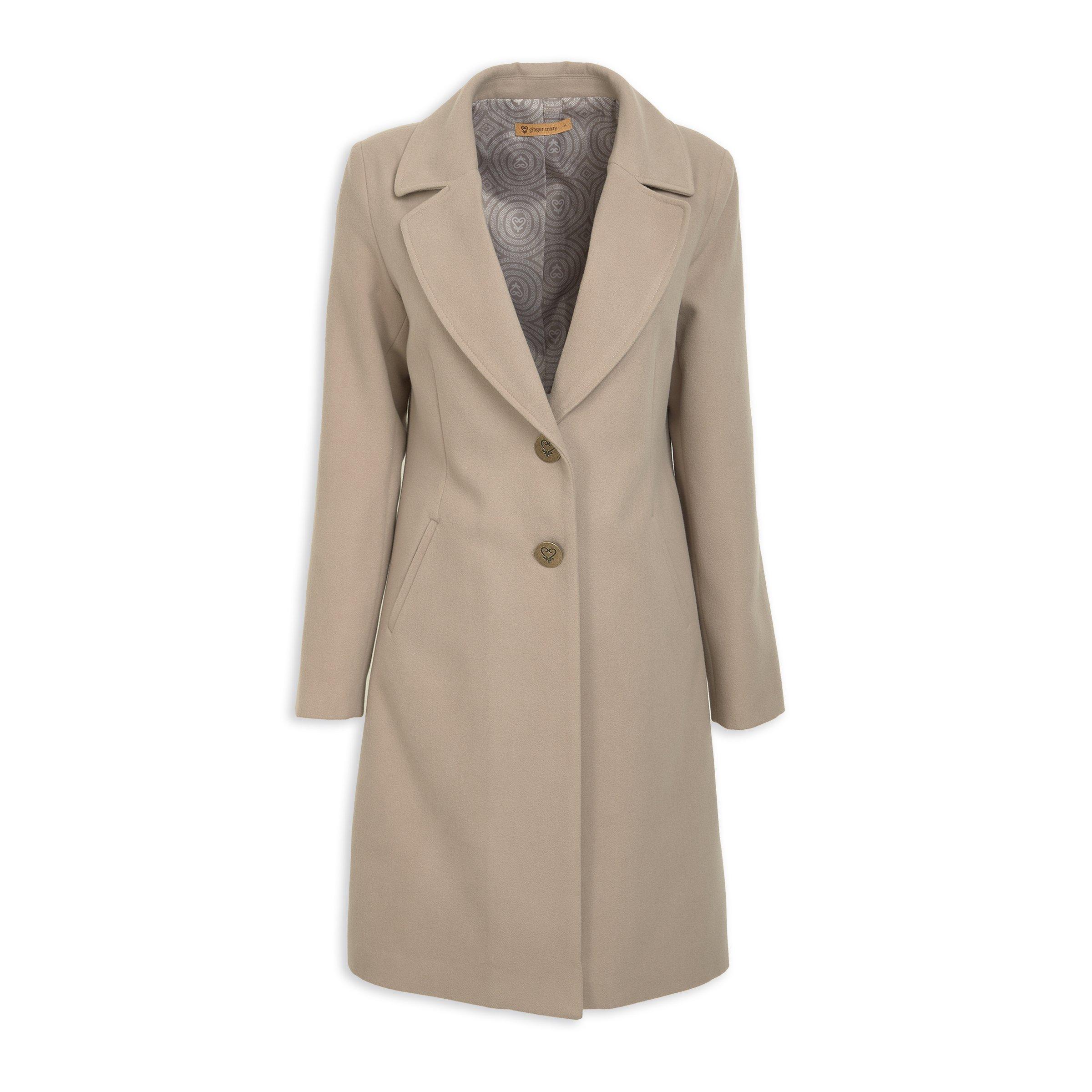 Beige Melton Coat (3143021) Ginger Mary