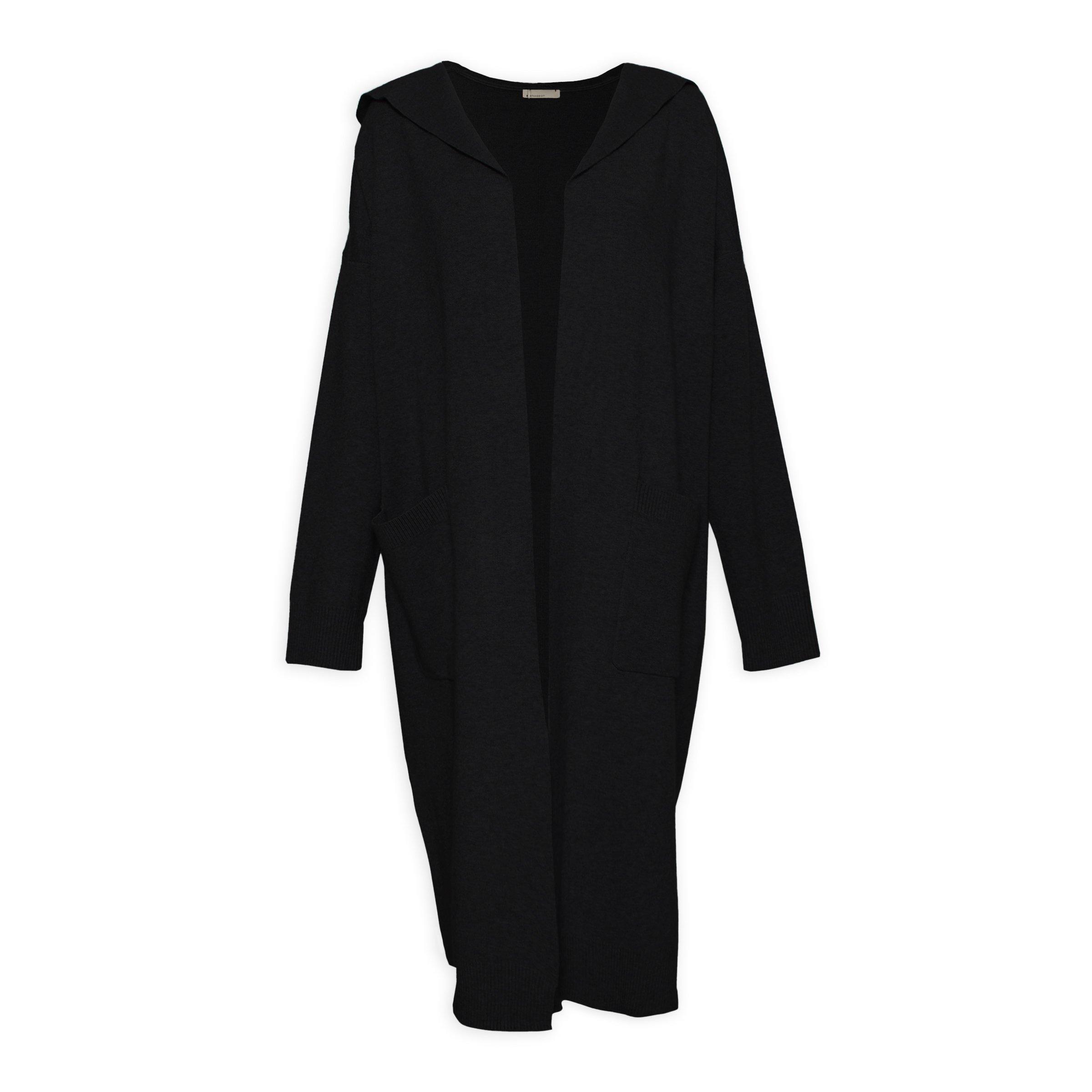 Black Hooded Long Cardigan (3143319) | Earthaddict