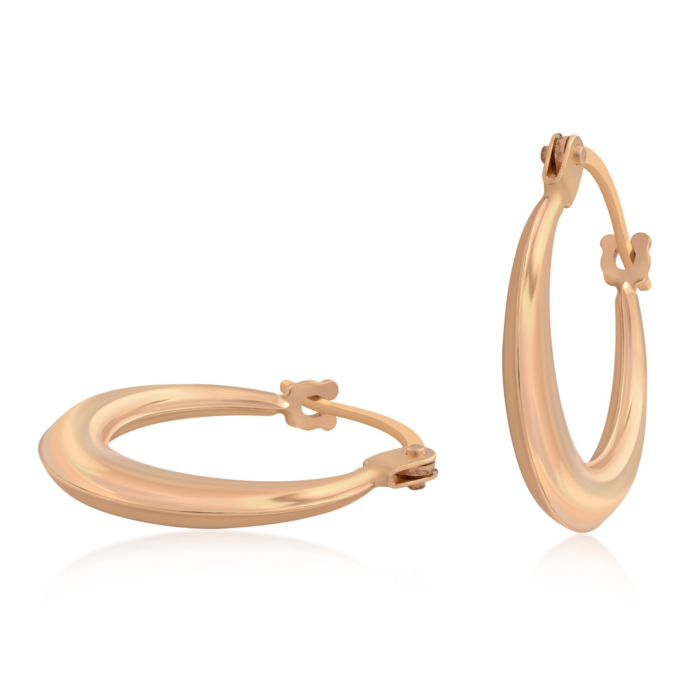 Rose gold store hoop earrings amazon