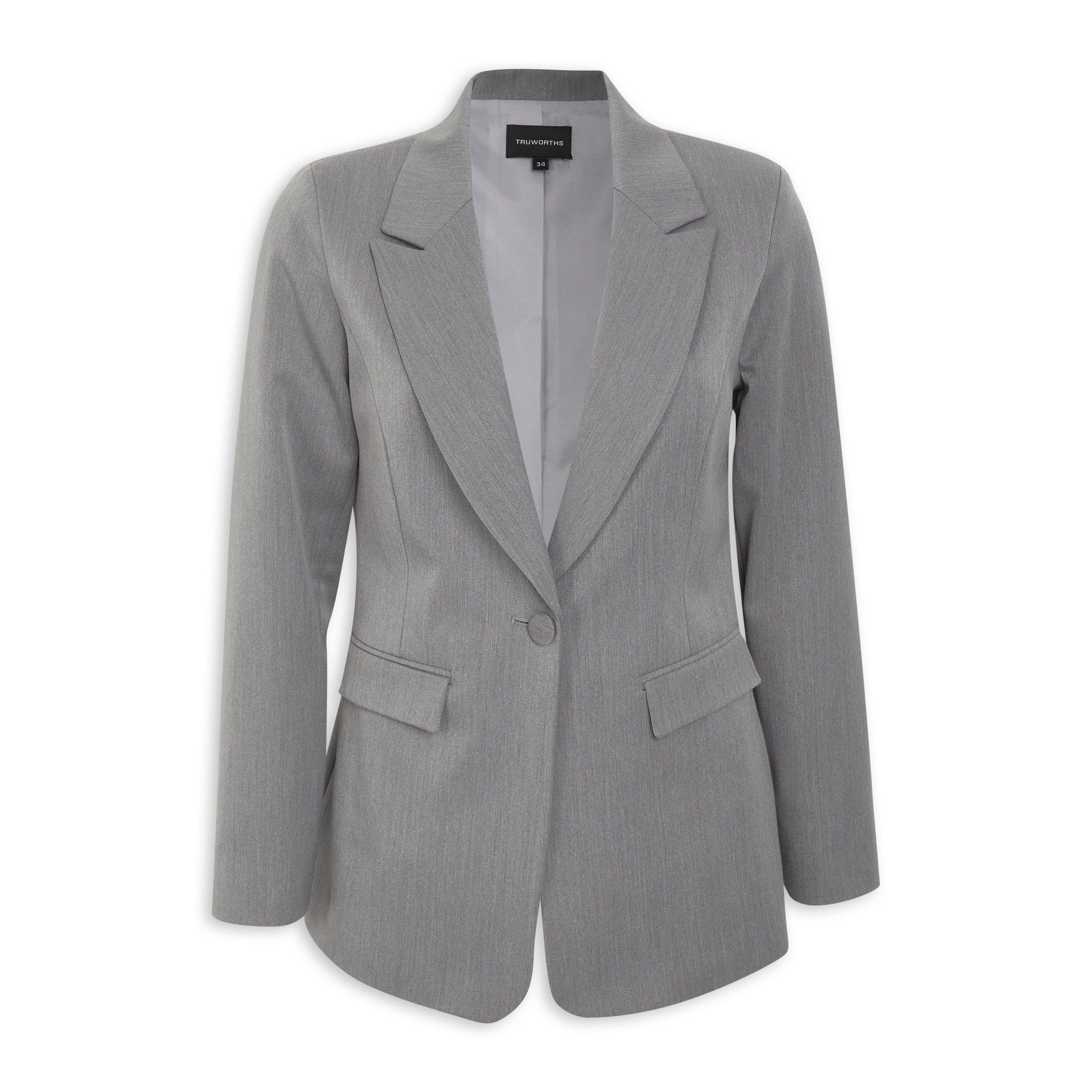 Light grey blazer ladies best sale