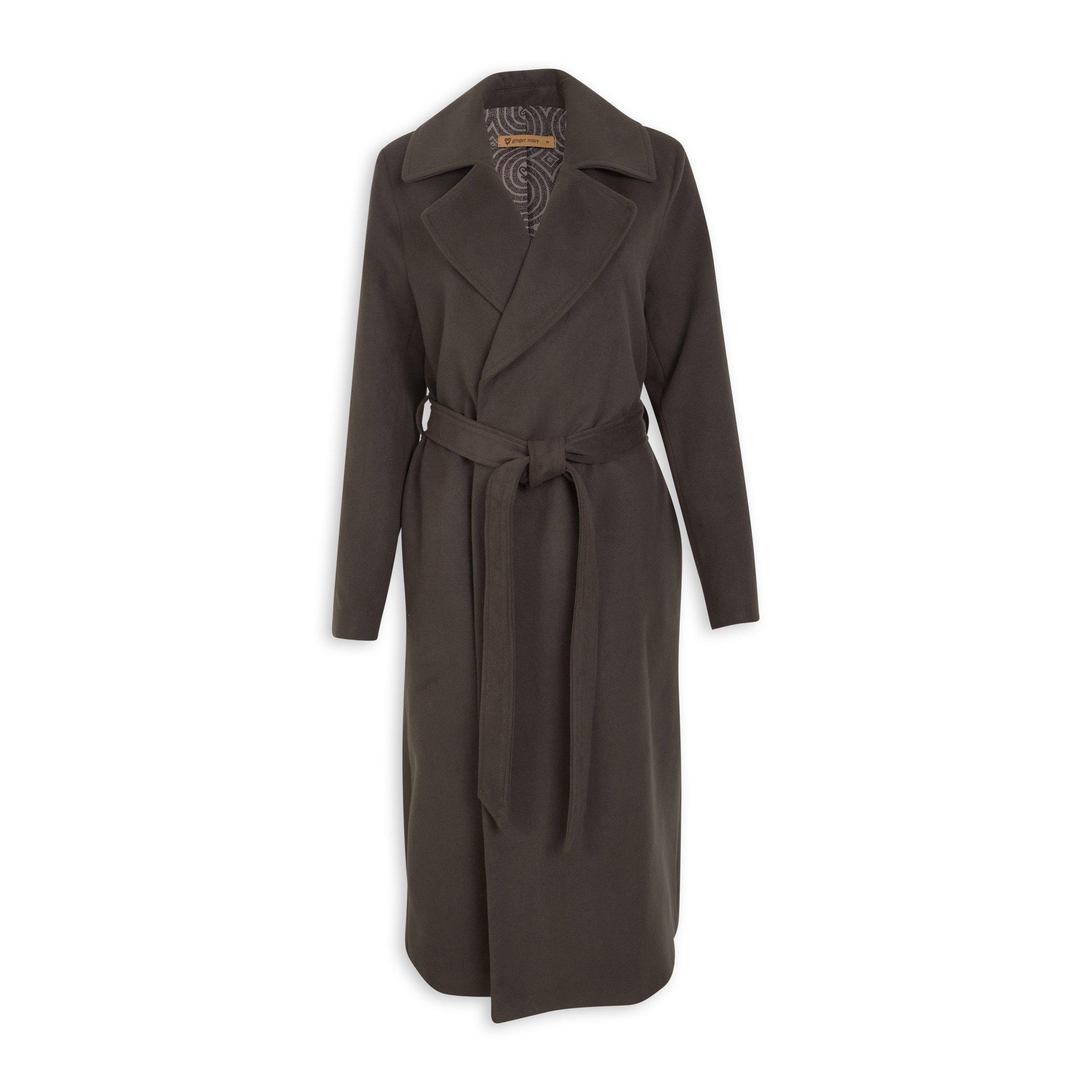 Brown Melton Coat (3146082) | Ginger Mary