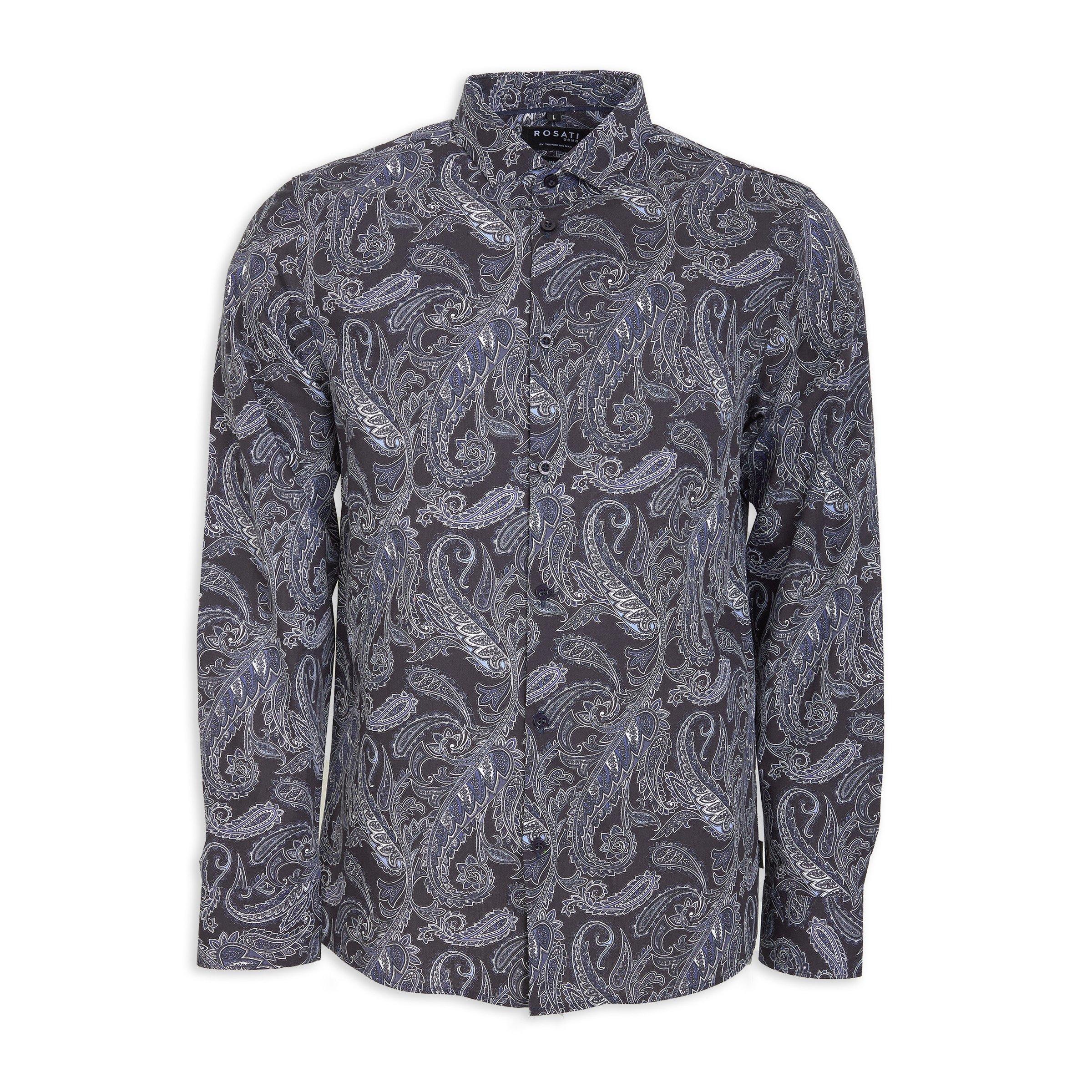 Navy Paisley Printed Shirt (3147150) | Rosati Uomo