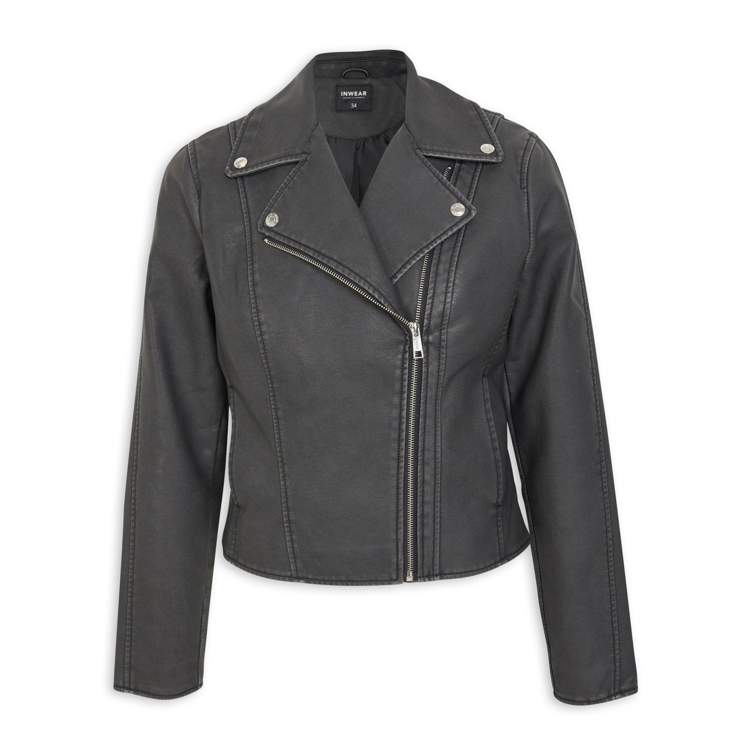 Black Asymmetrical Biker Jacket (3148238) | Inwear