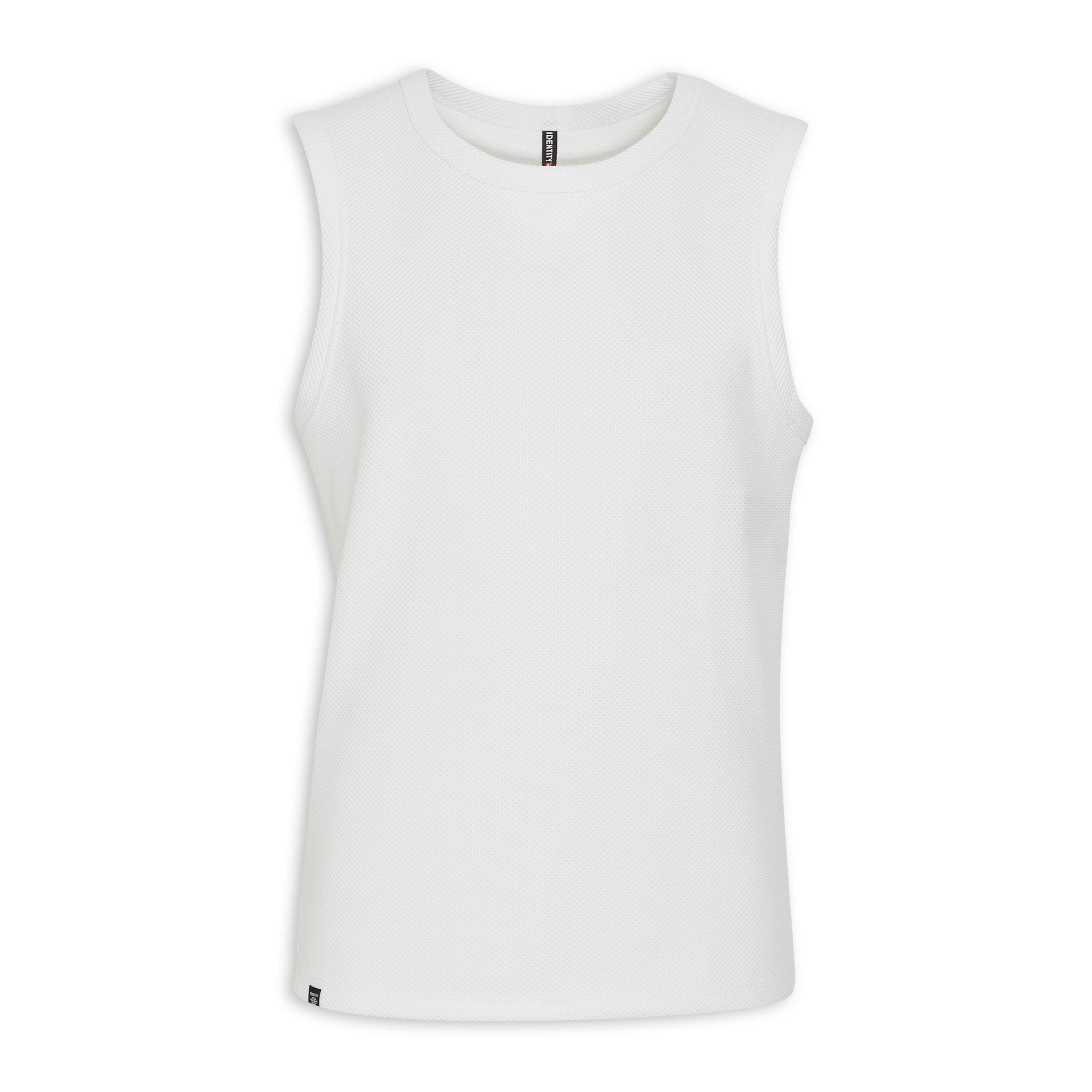 100% COTTON NATURAL TEXTURED VEST