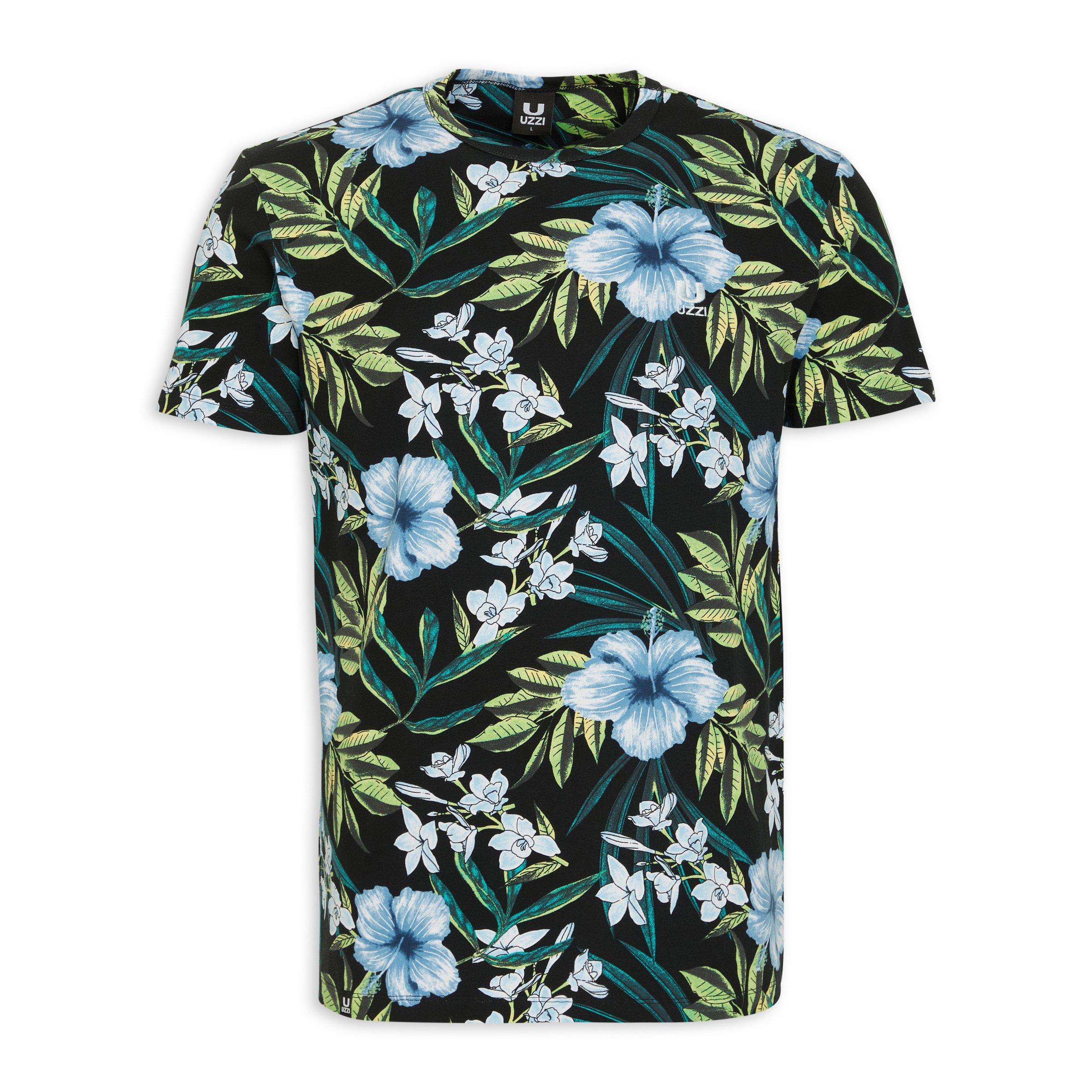 Blue Floral T-shirt (3149969) | UZZI