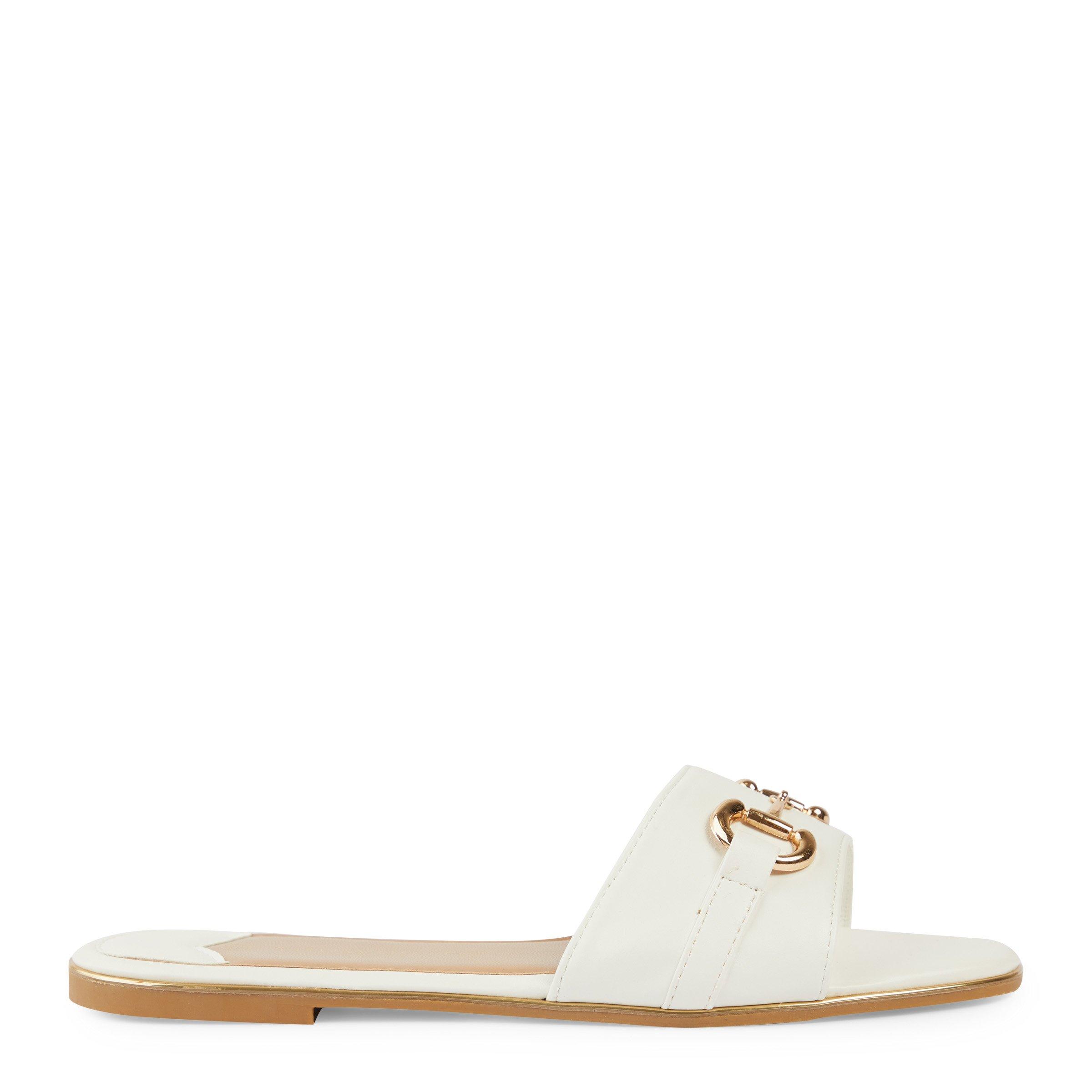 White Sandals With Gold Detail (3151669) Truworths