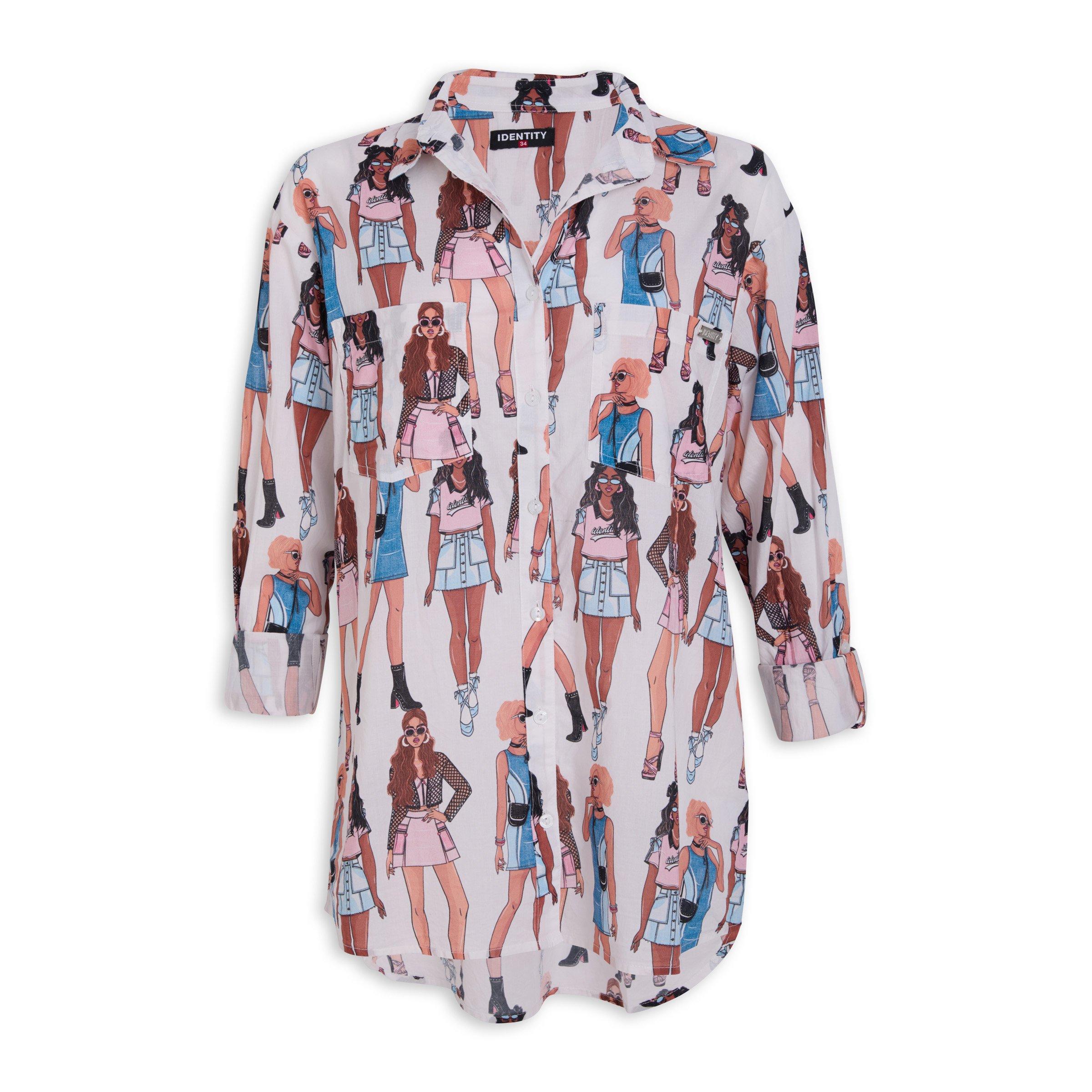 White Relaxed Fit Graphic Sweatshirt main image 1
