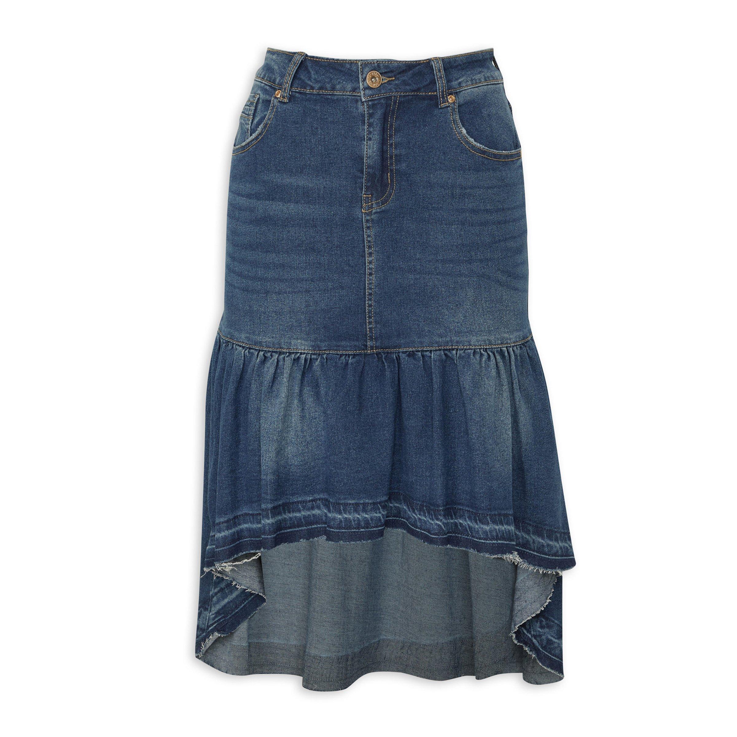 Indigo Denim Pencil Skirt