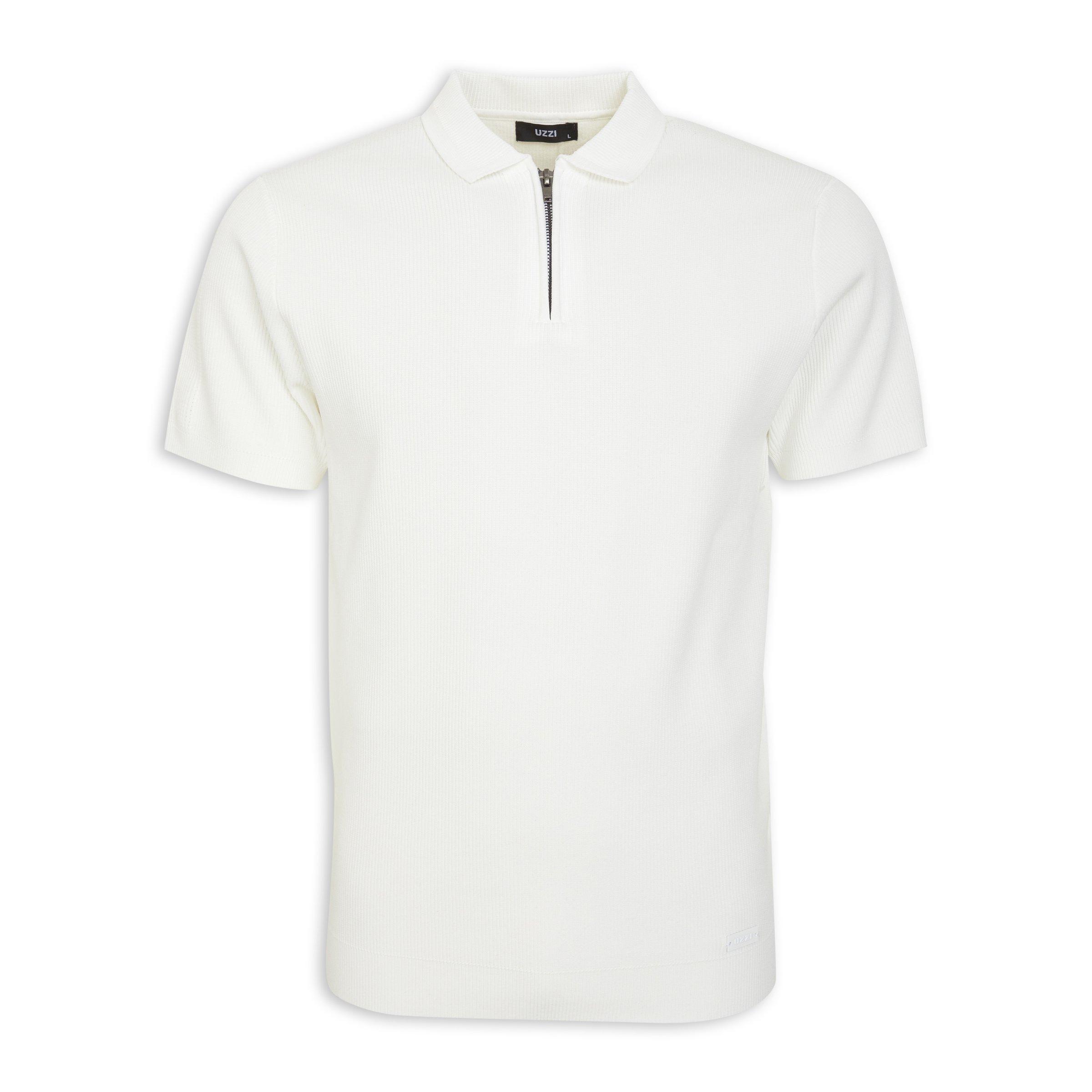 White Quarter-zip Knit Golfer (3151947) | UZZI