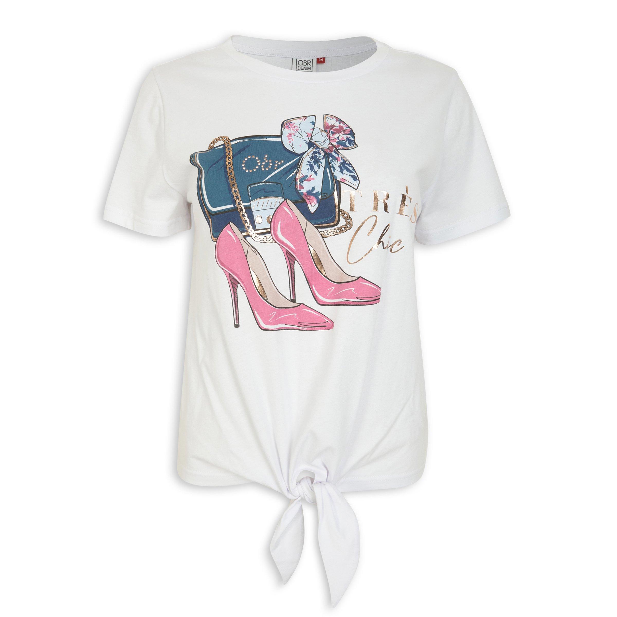tied white t shirt