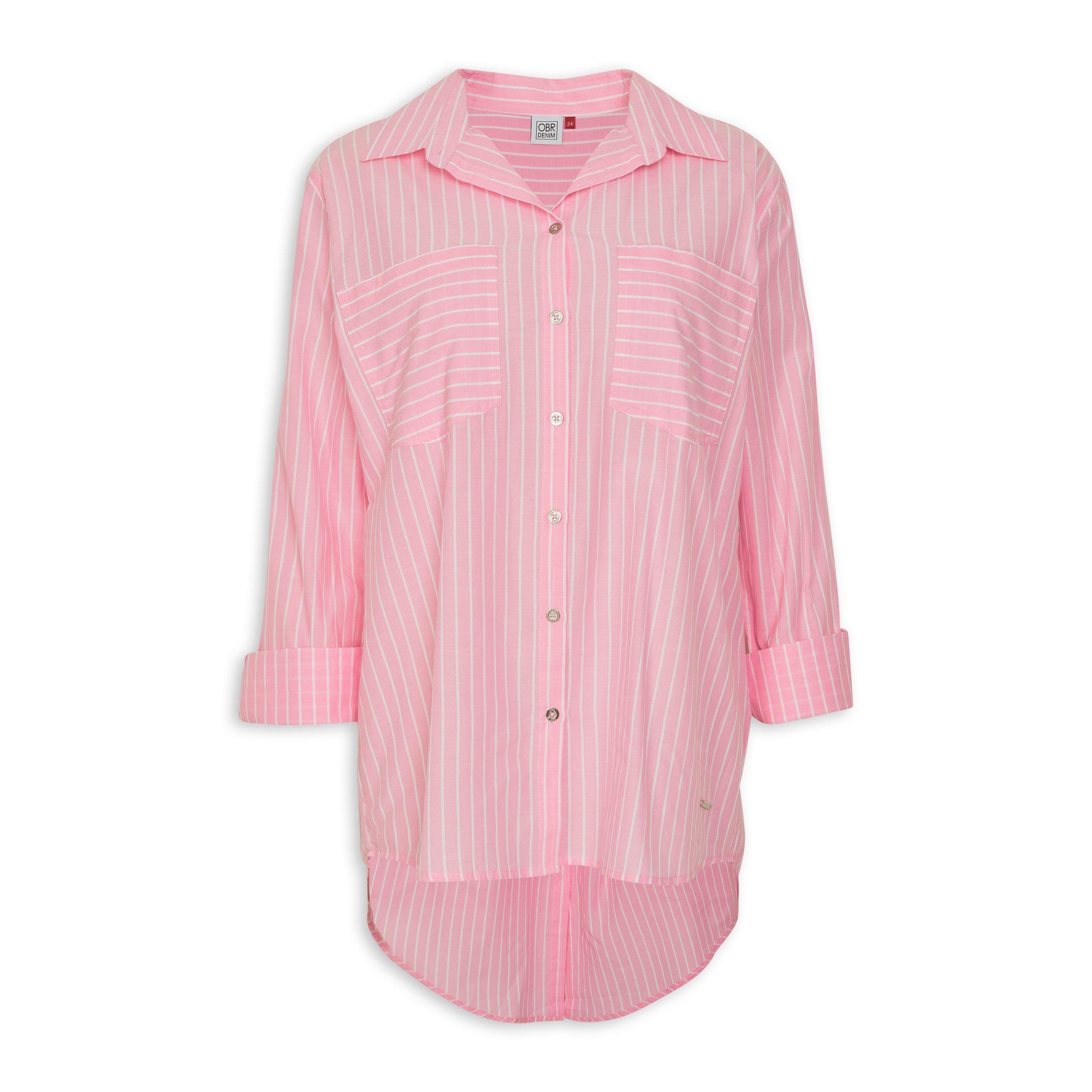 3010015 Pink Long Cotton Shirt main image 1