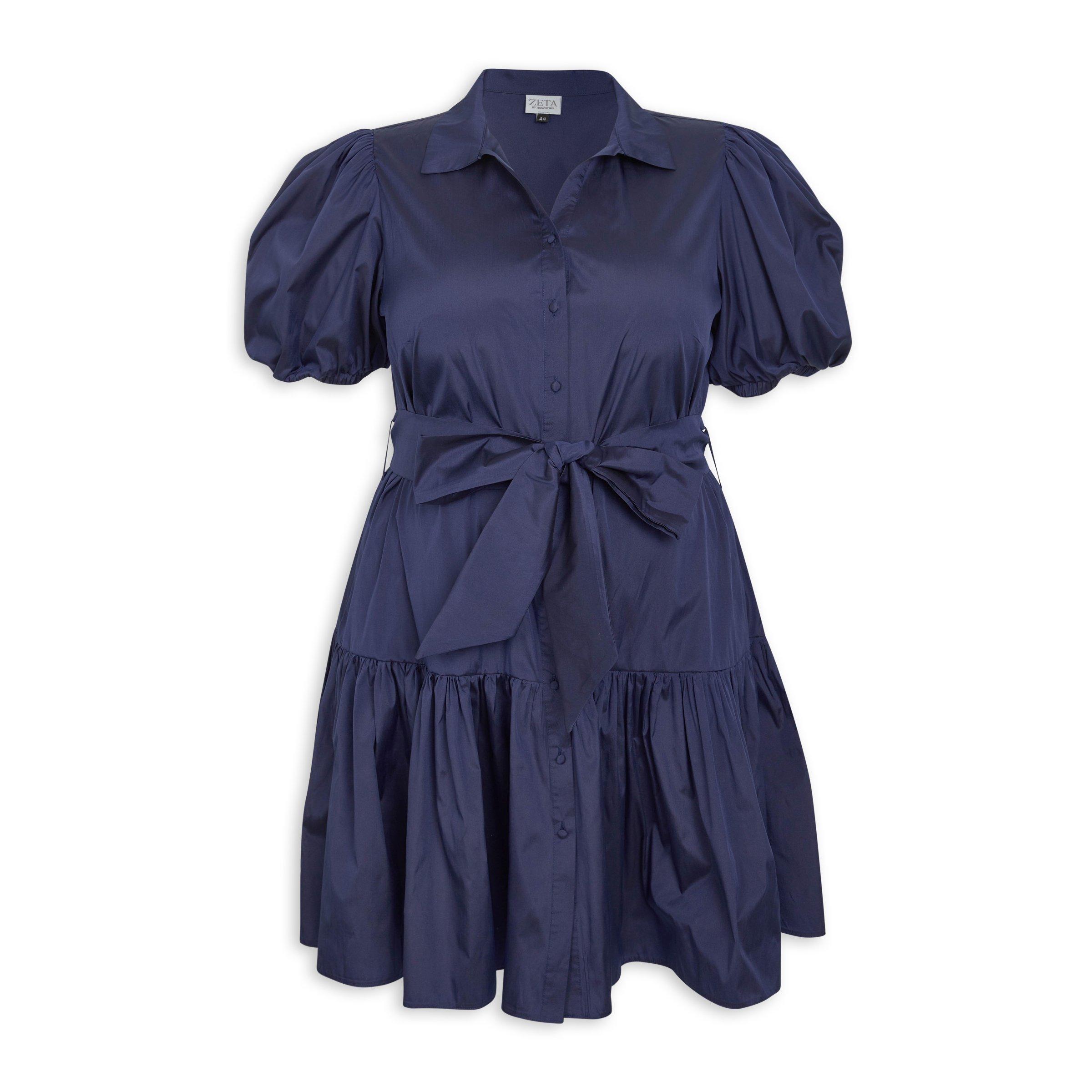 Navy Plus Size Shirt Dress (3153372) Zeta