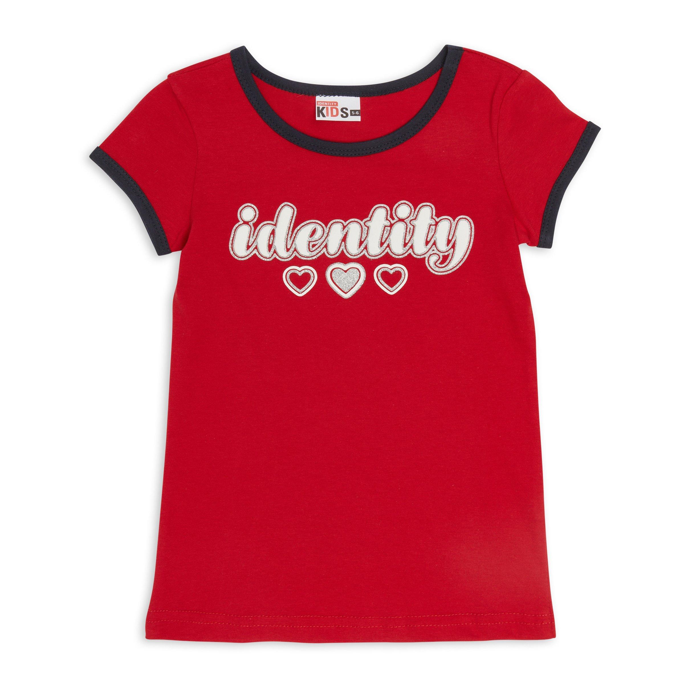 Red crew neck t shirt hotsell