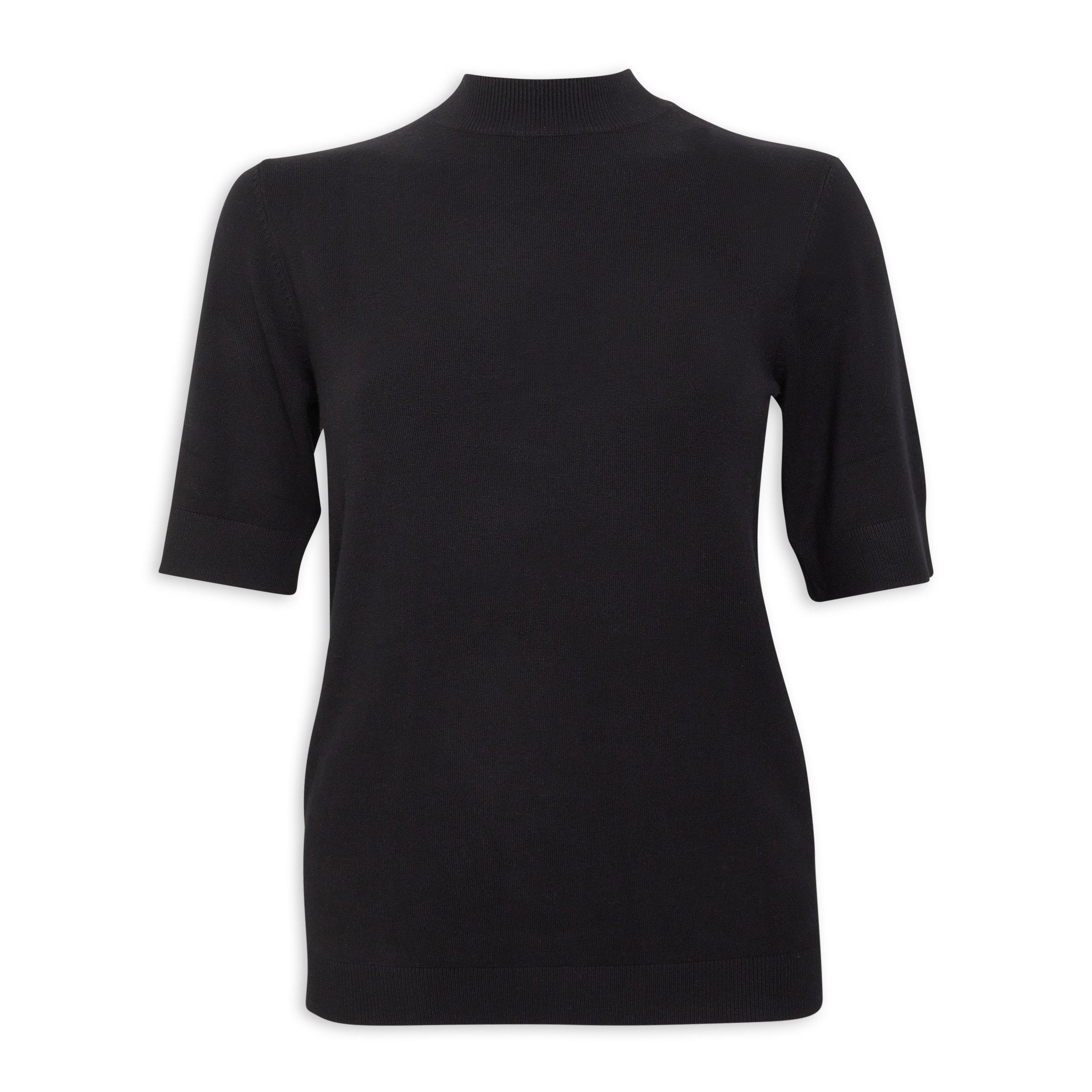 Patchwork Print 3/4 Sleeve Crew Neck Knit Top main image 0