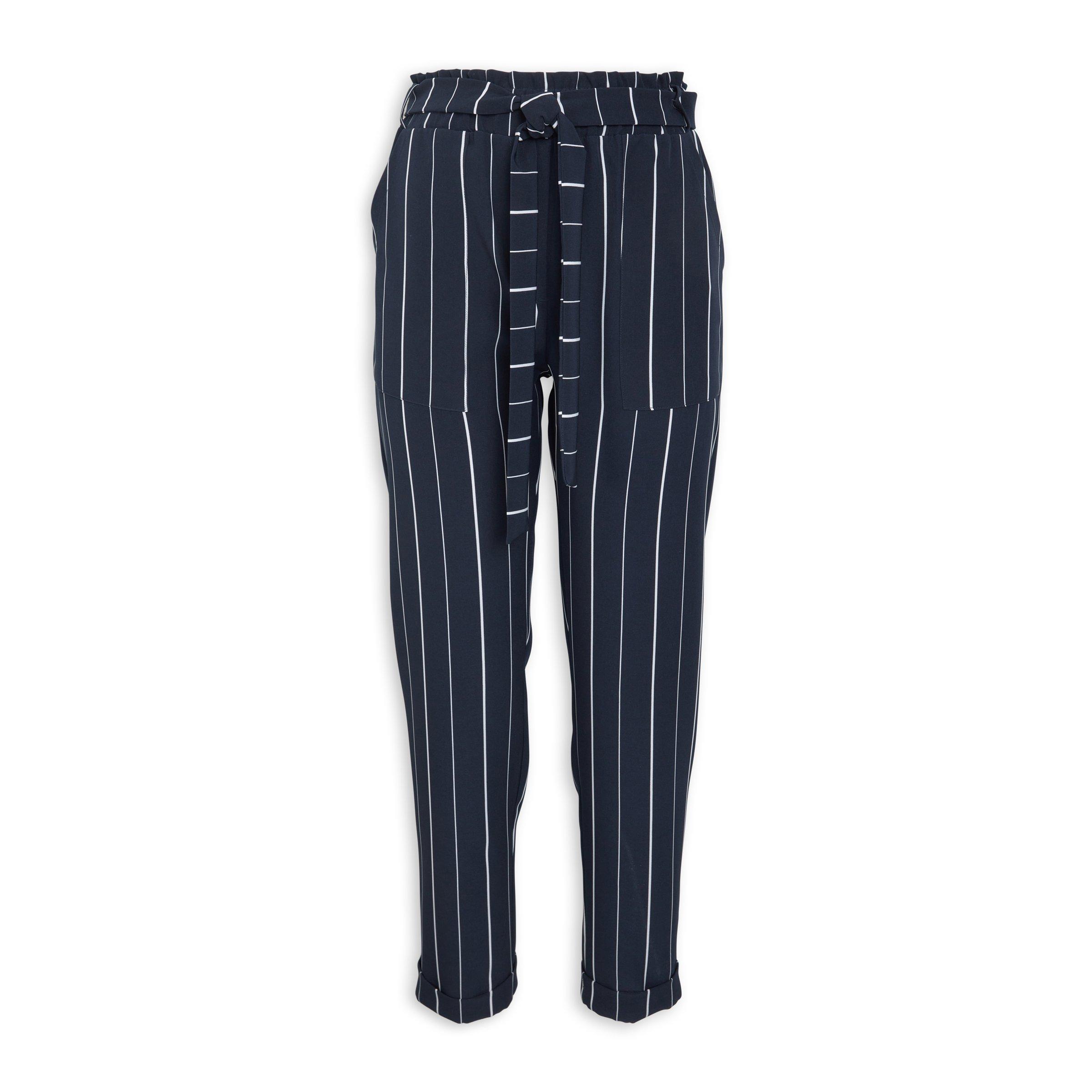 Striped Pants - Navy
