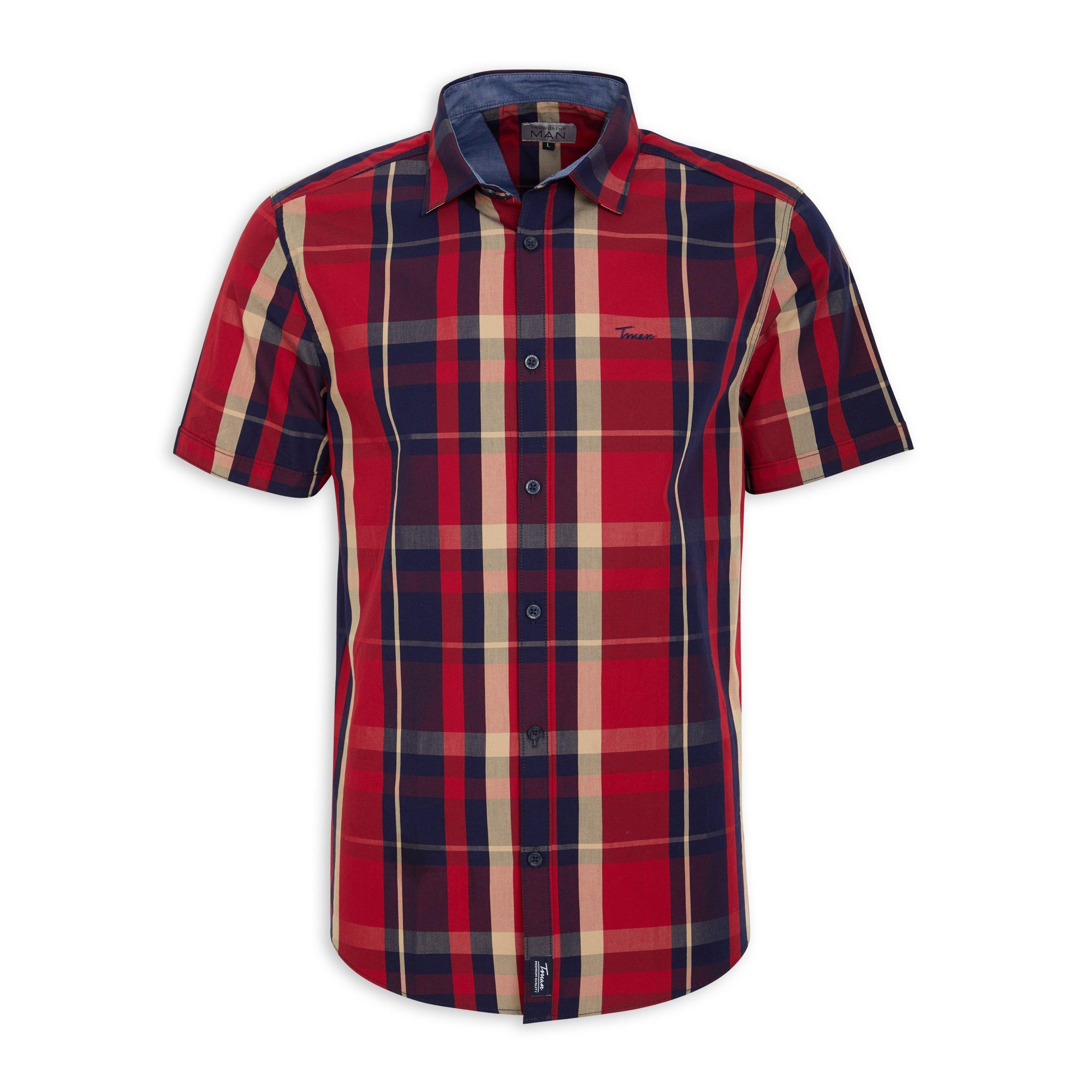Red and Navy Check Shirt (3154002) | Truworths Man
