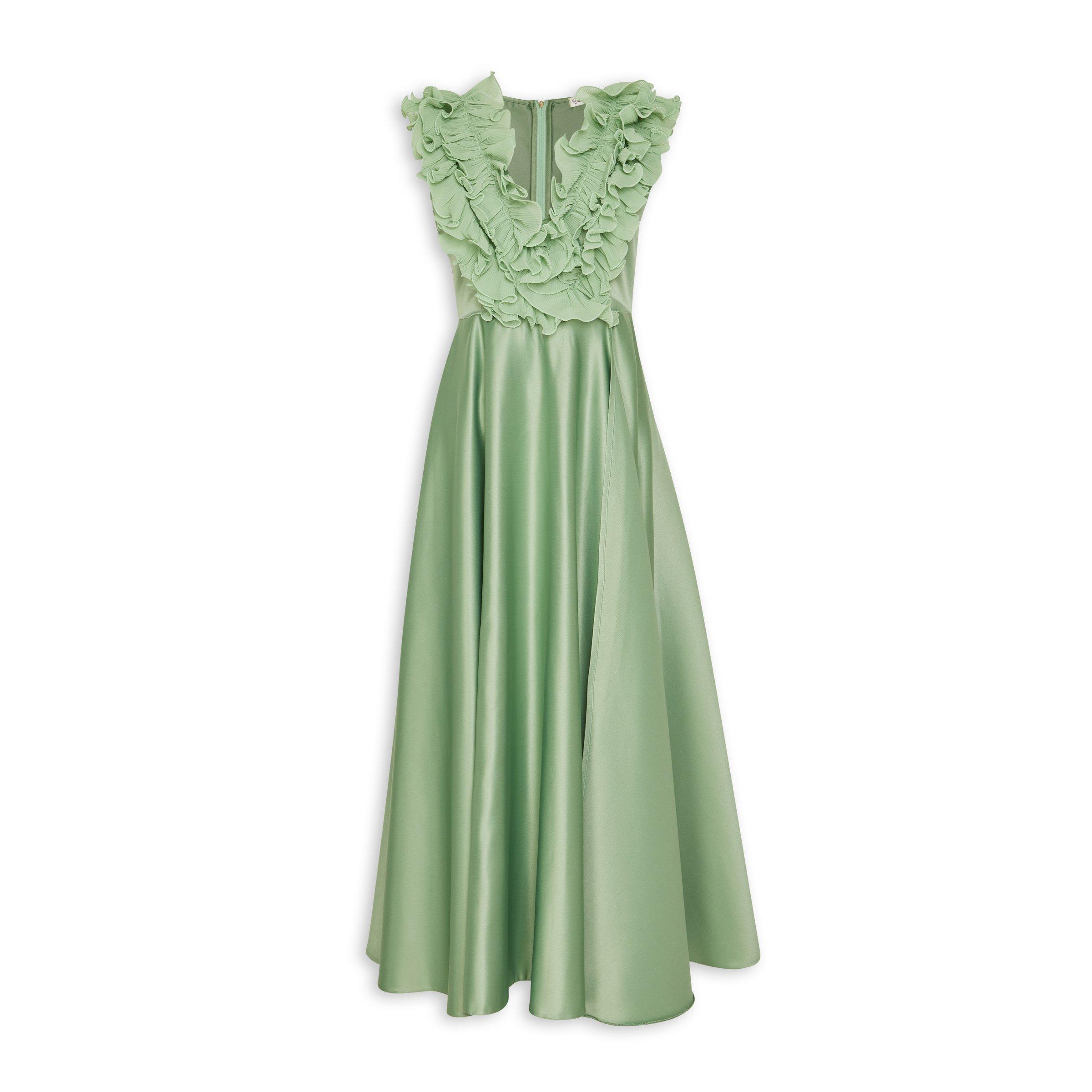Sage Green Fit and Flare Dress (3154072) | Emily Moon