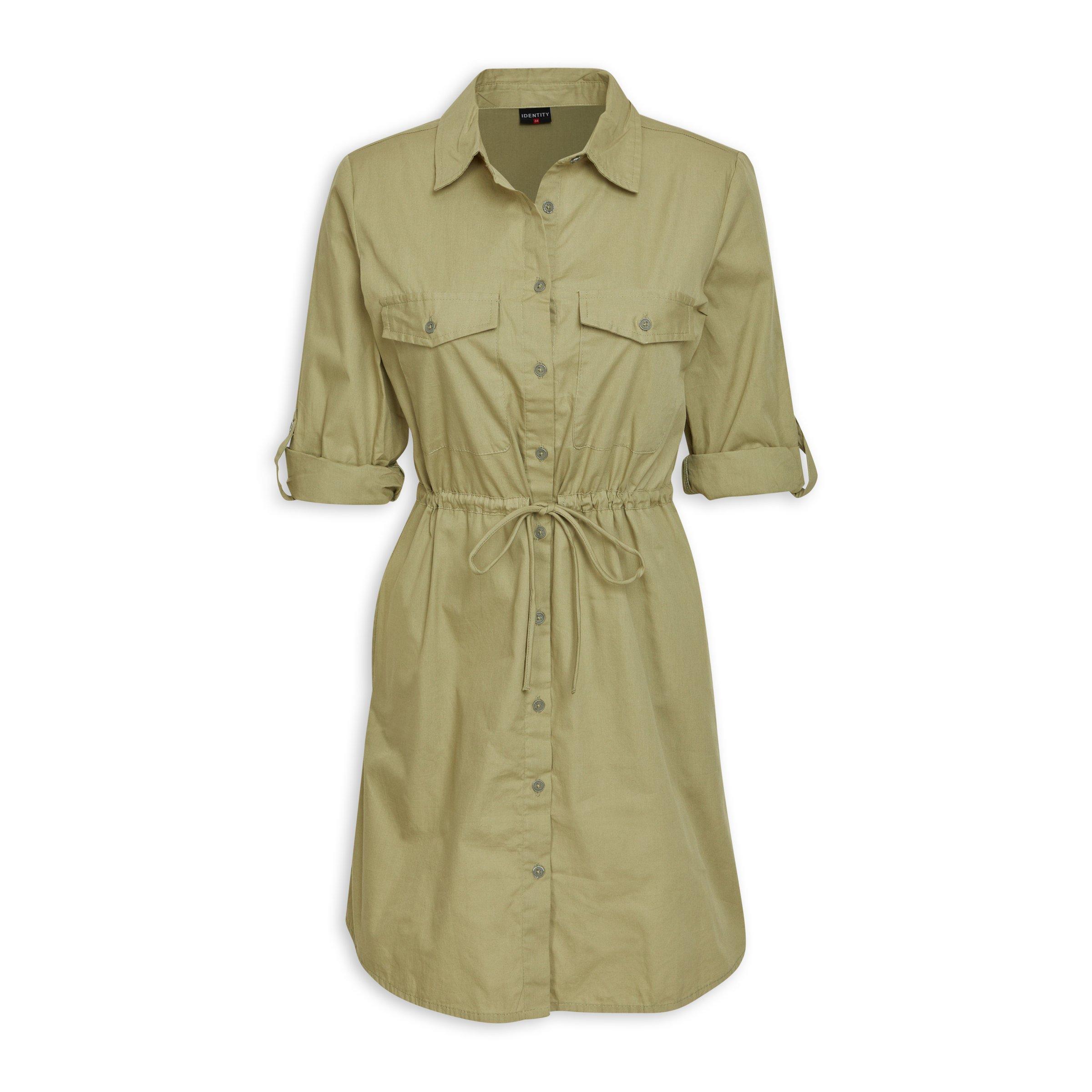 Sage Green Shirt Dress (3154451) | Identity