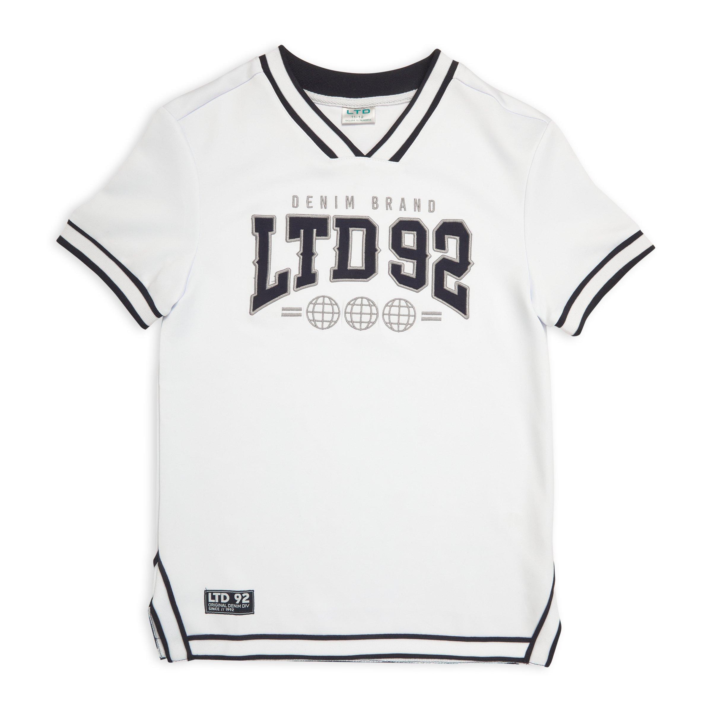 Boys White Printed T-Shirt