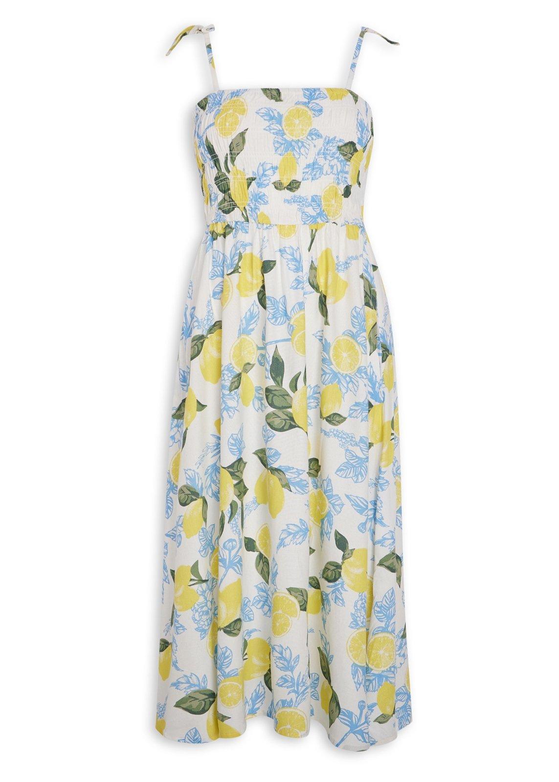 Lia Dress White Anemone Print main image 0