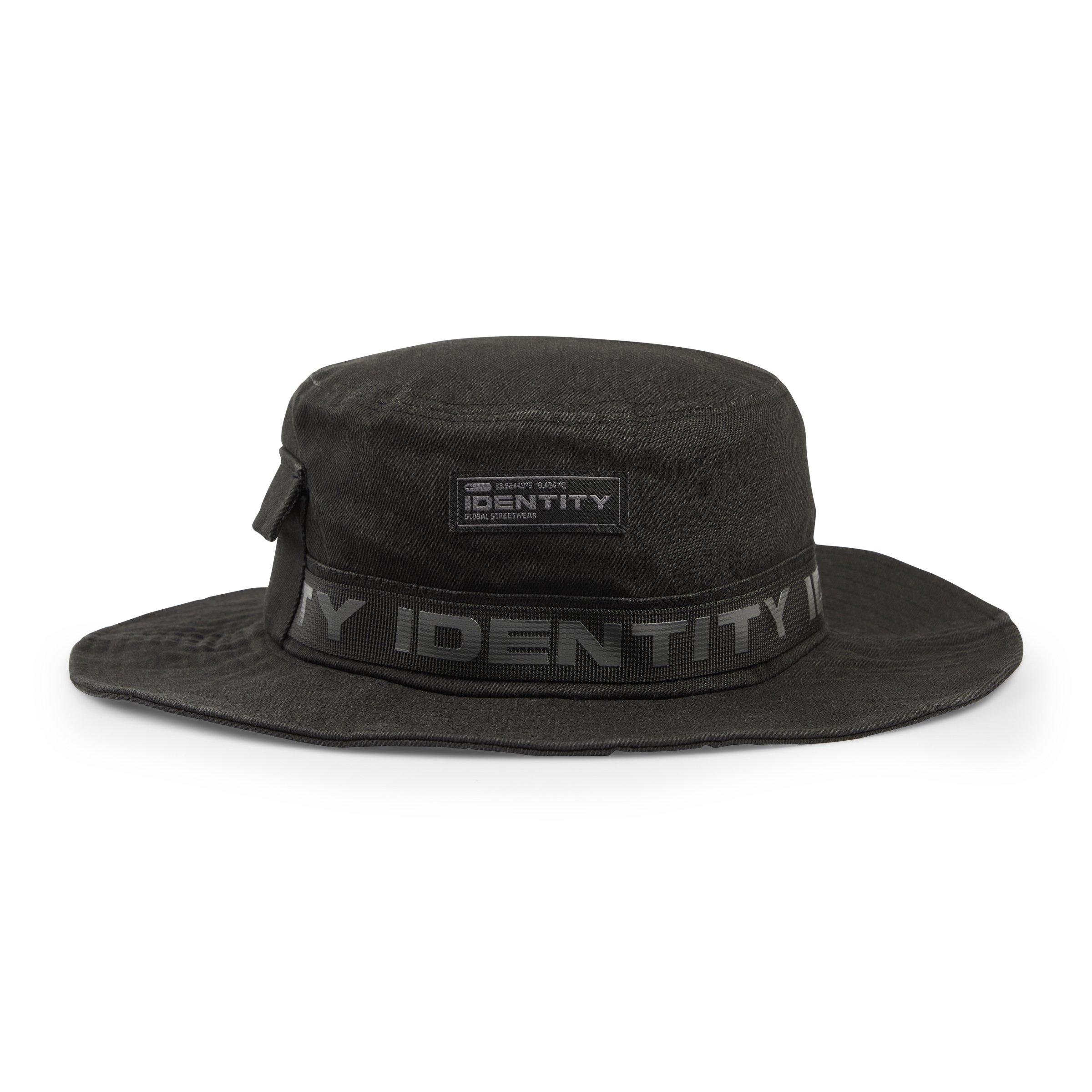 Black Bucket Hat With Drawstrings (3155254) | Identity