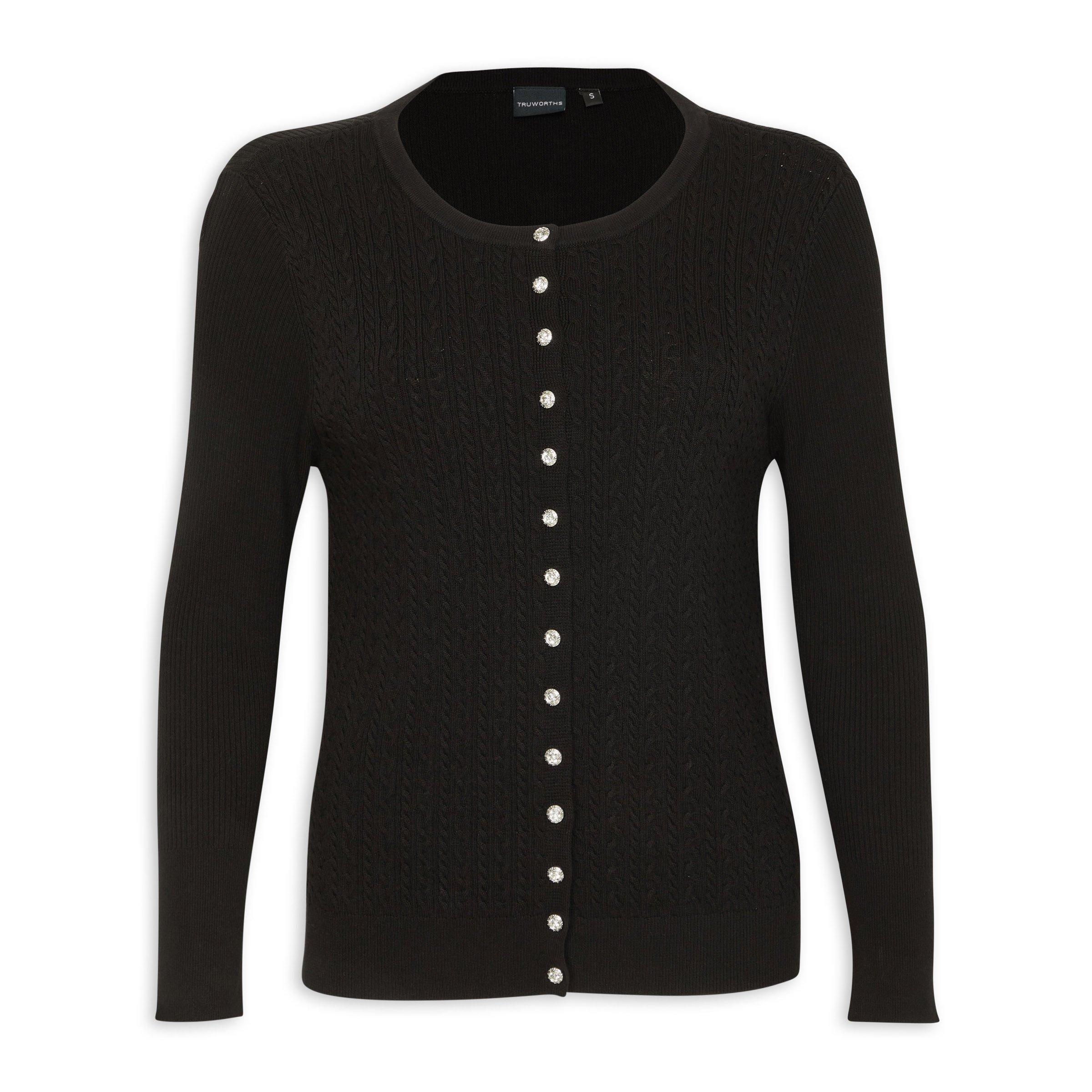 Black Cable Button Cardigan (3155504) Truworths - Main Image