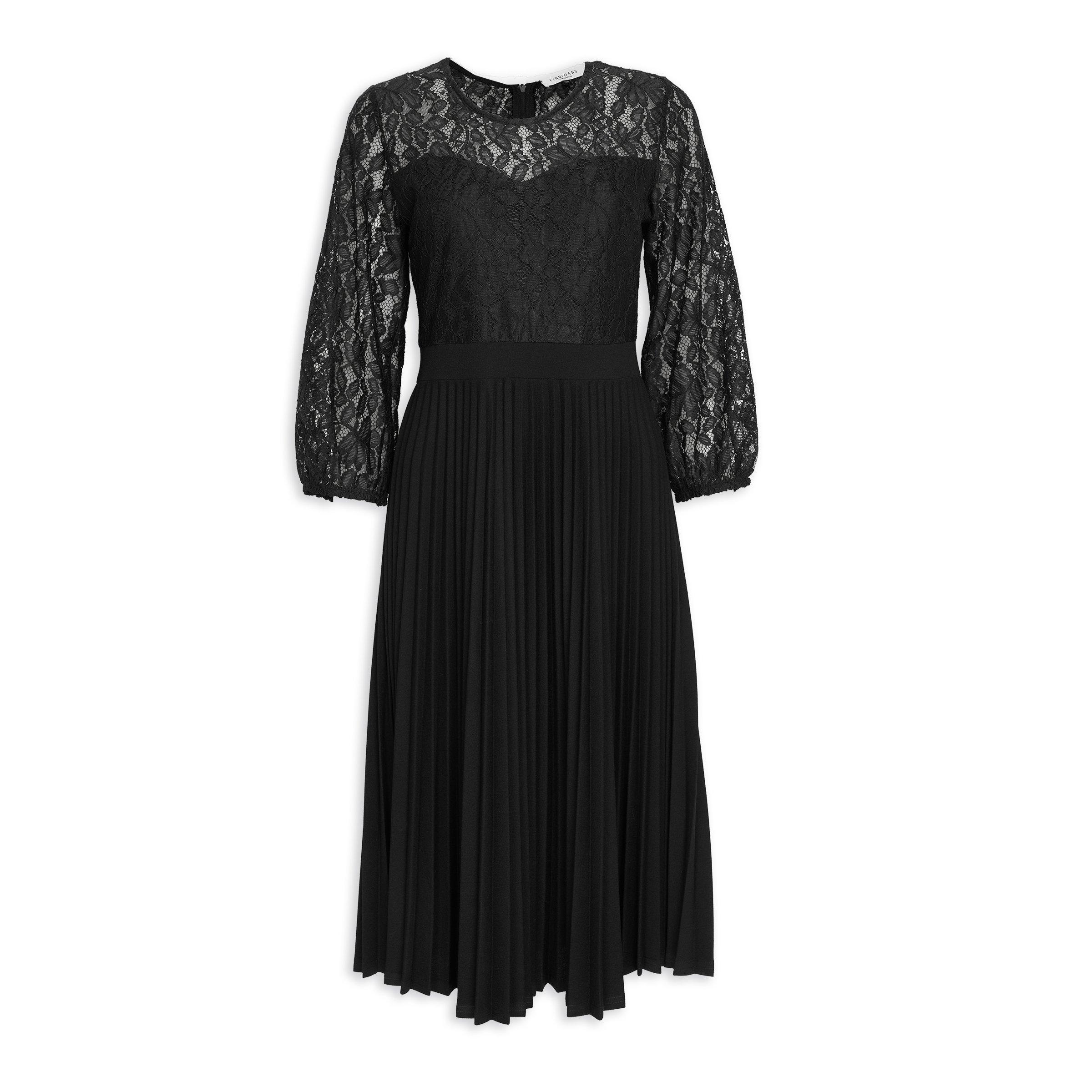 Black Lace Fit and Flare Dress (3156549) Finnigans