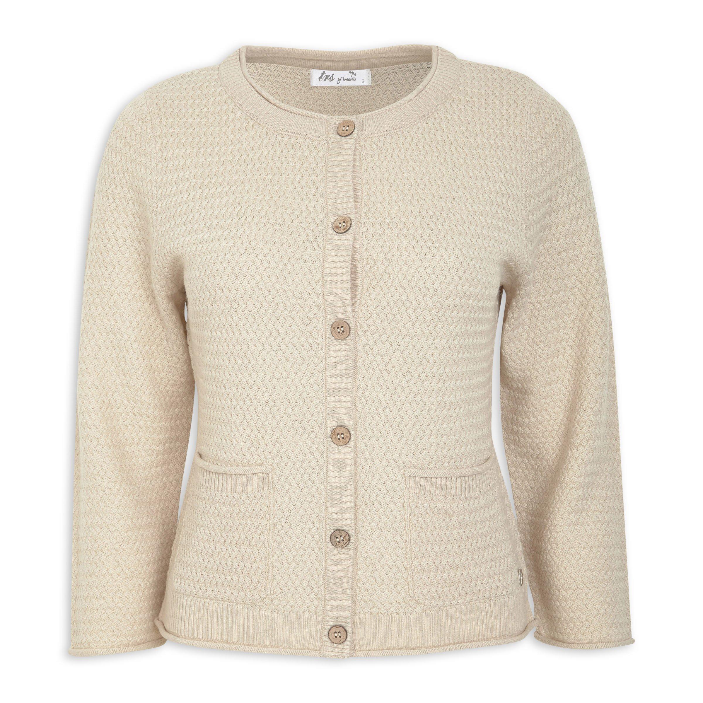 TRC-U307 BEIGE&MULTI WEAVE CARDIGAN main image 0