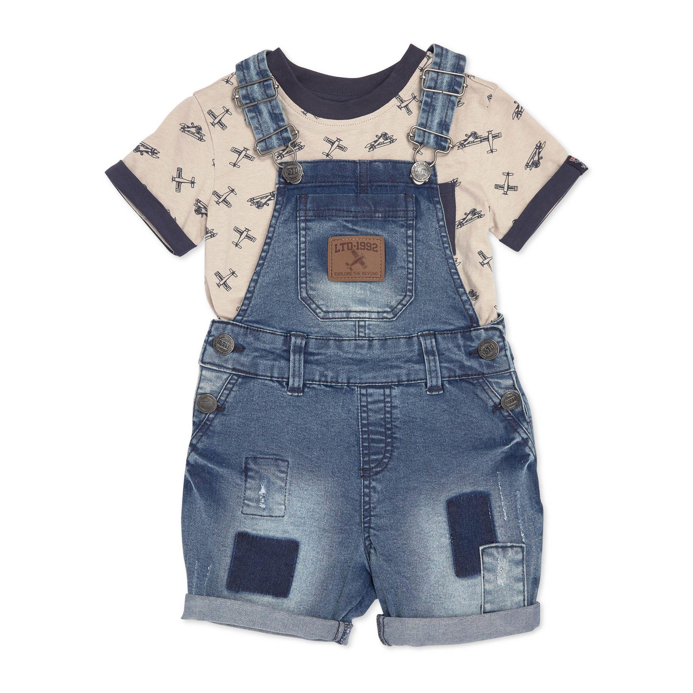 Denim Dungaree set