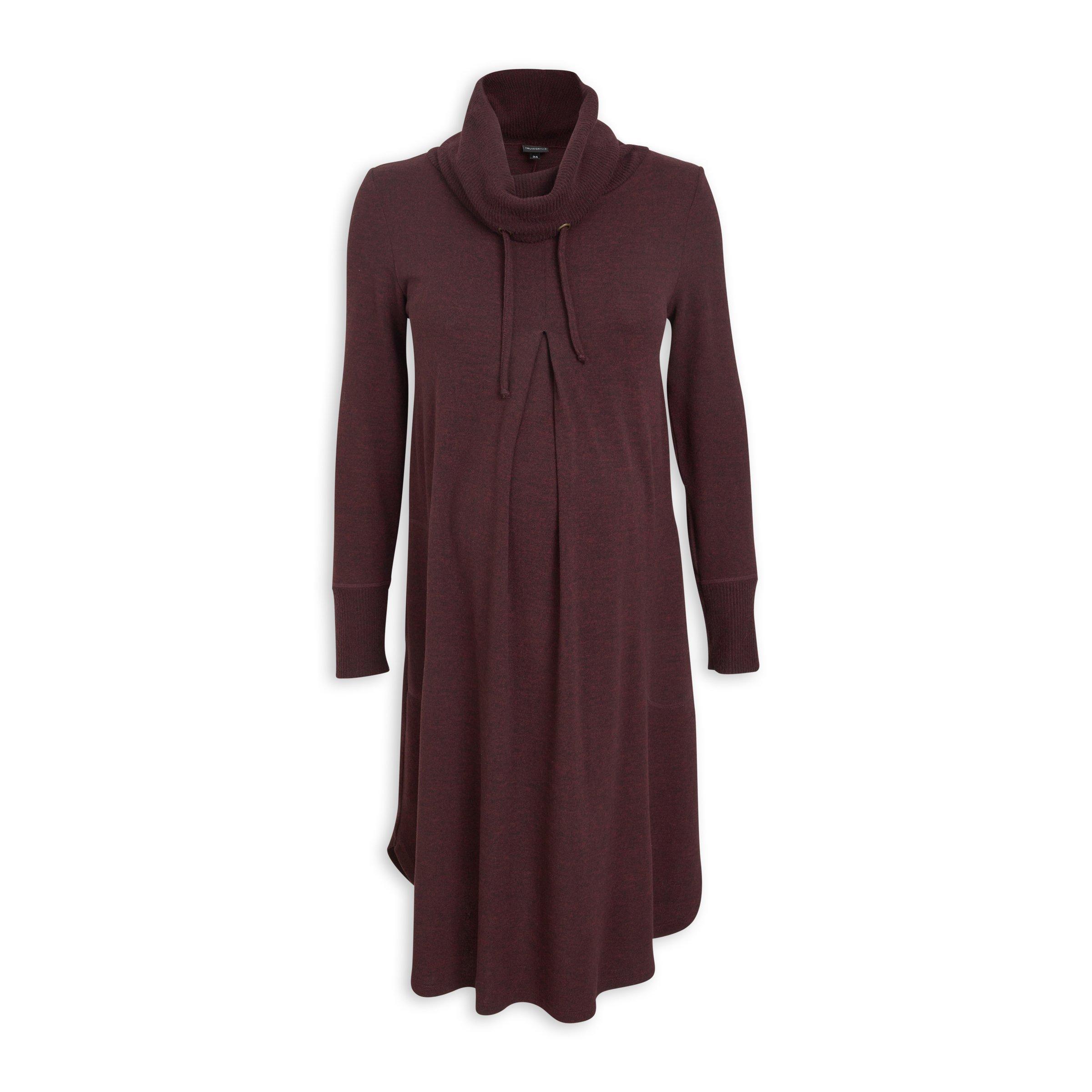 Burgundy A Line Maternity Dress Truworths