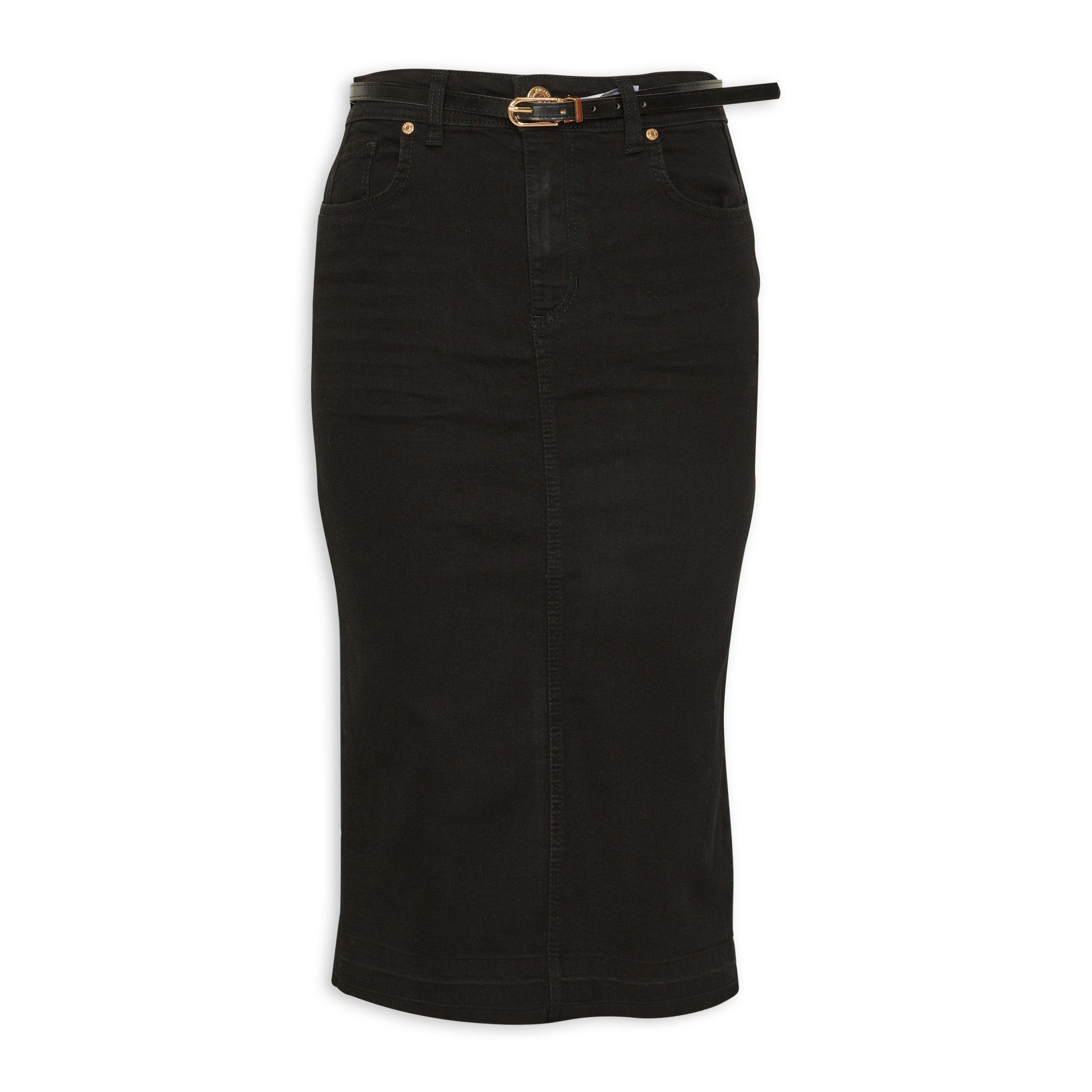 Black Belted Pencil Skirt (3157121) | Identity