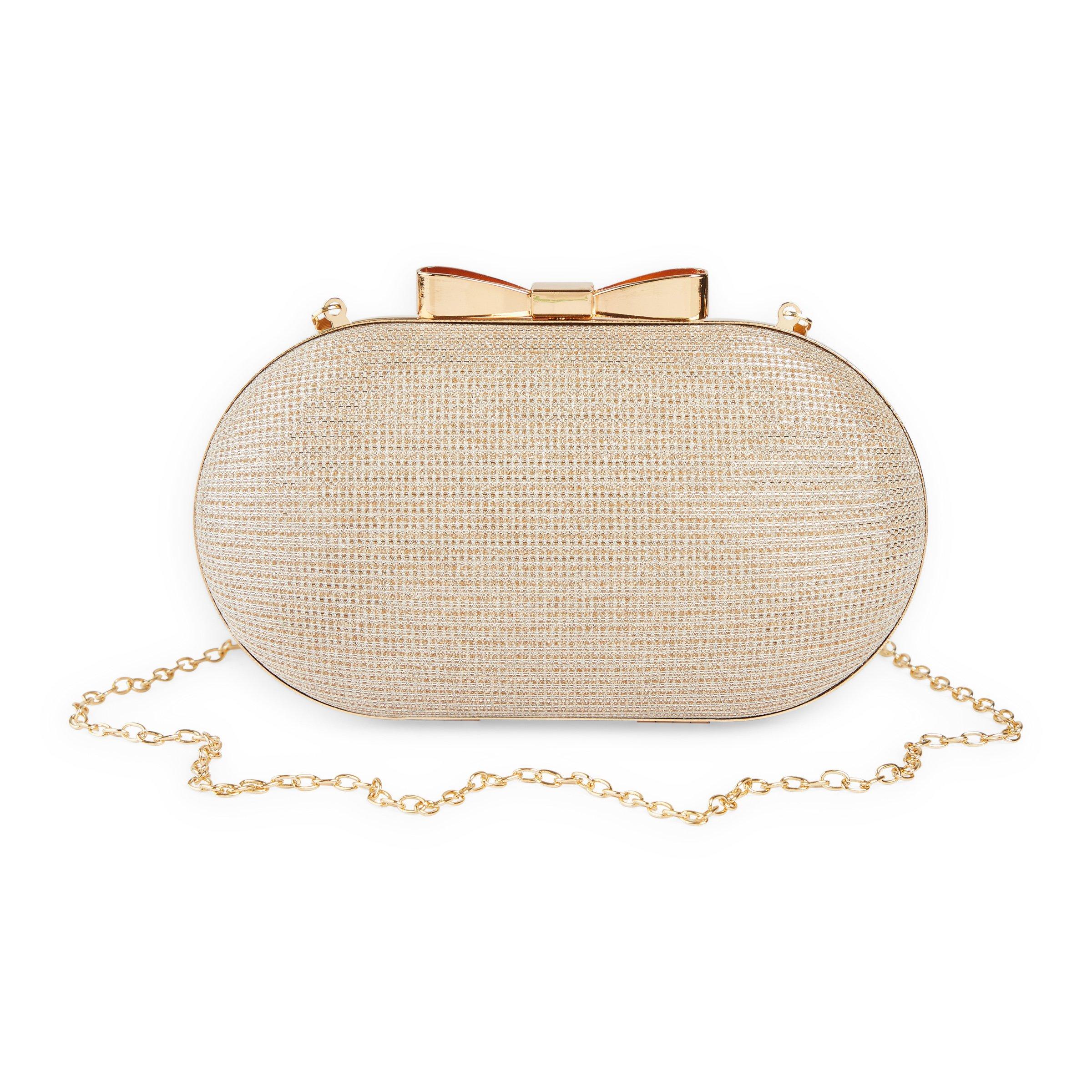 Gold Bow Clutch Bag