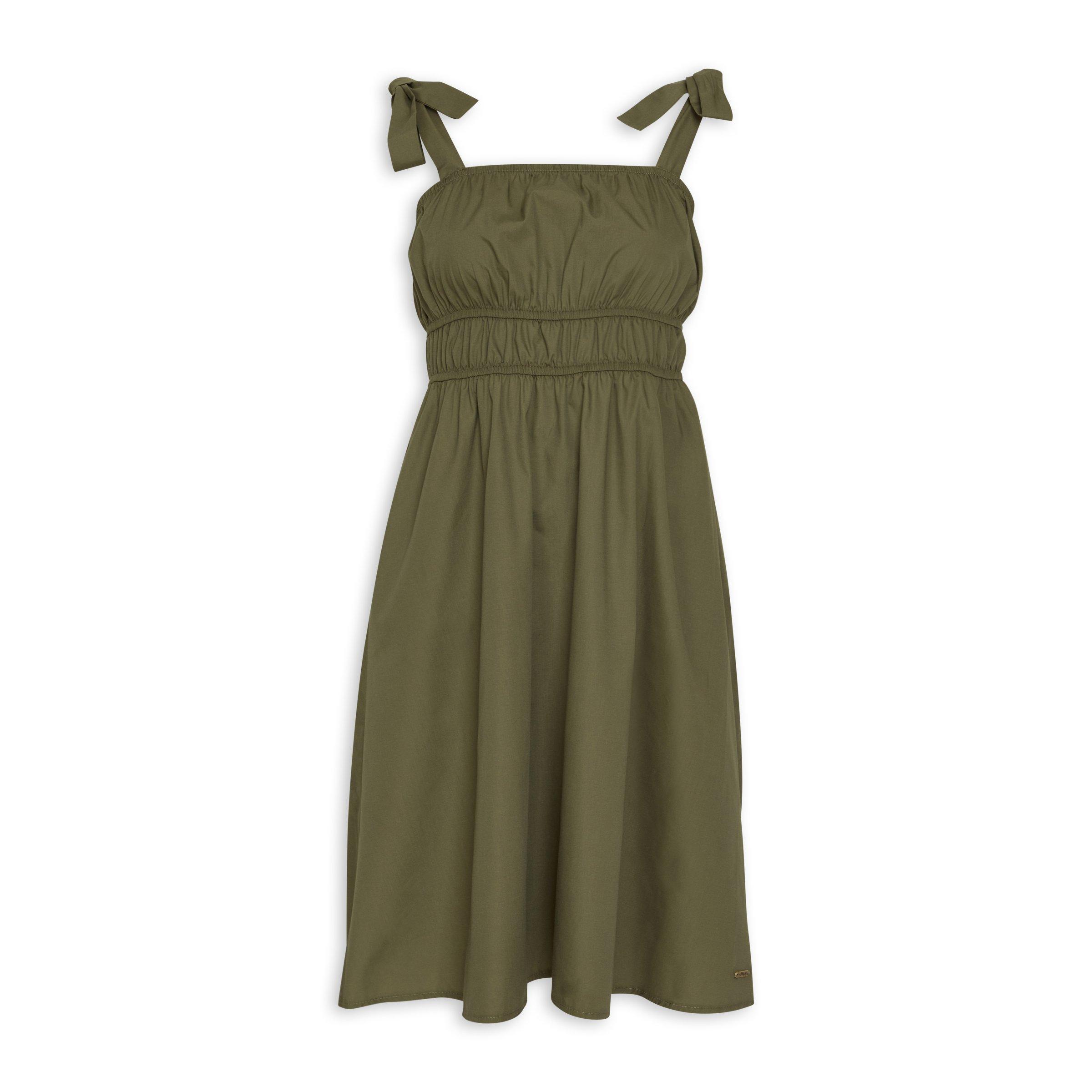 Olive Green Fit and Flare Dress (3158398) | Hey Betty Olive Green Fit and Flare Dress (3158398) | Hey Betty