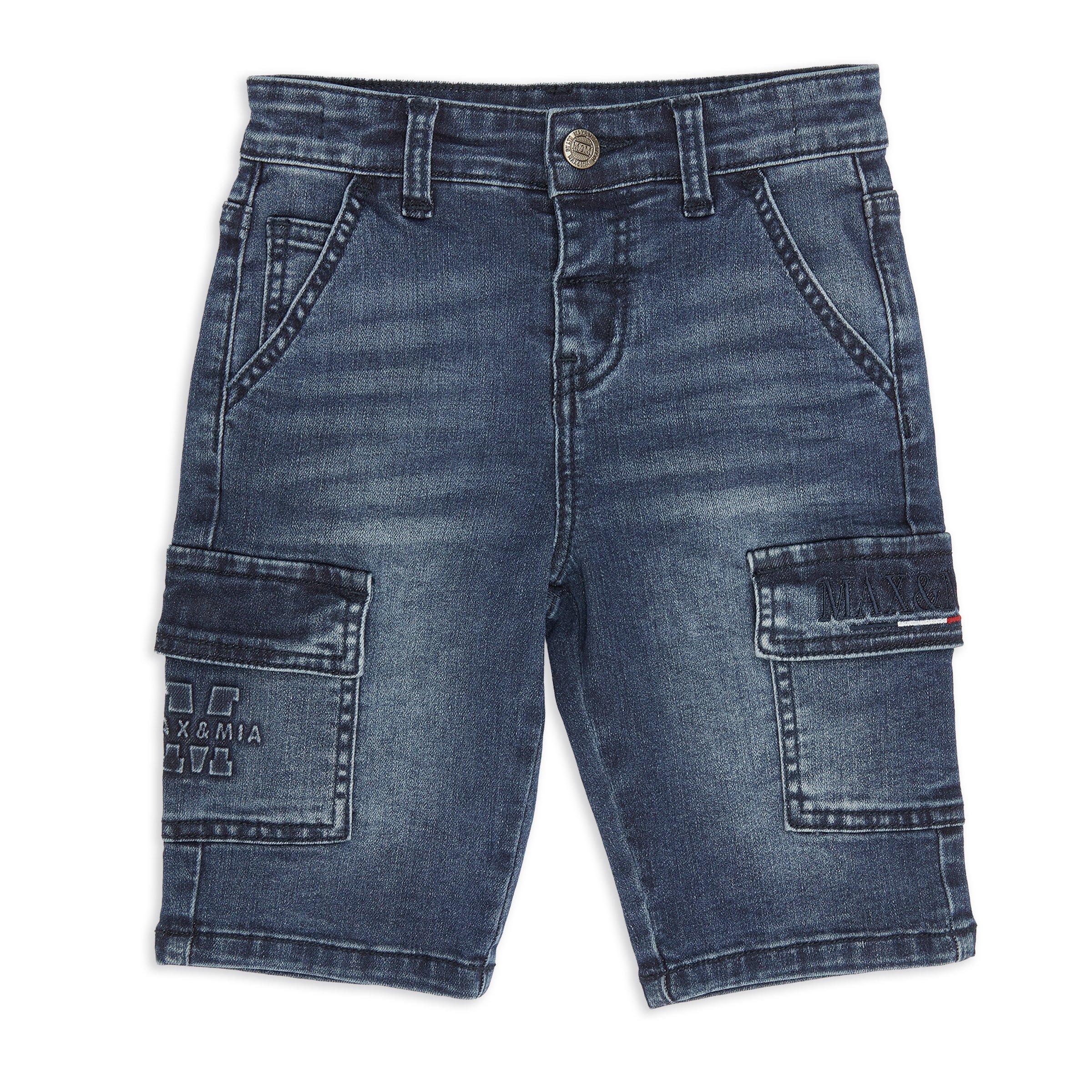 Indigo Embroidered Pattern Laced Standard Fit Boys Shorts - 11124