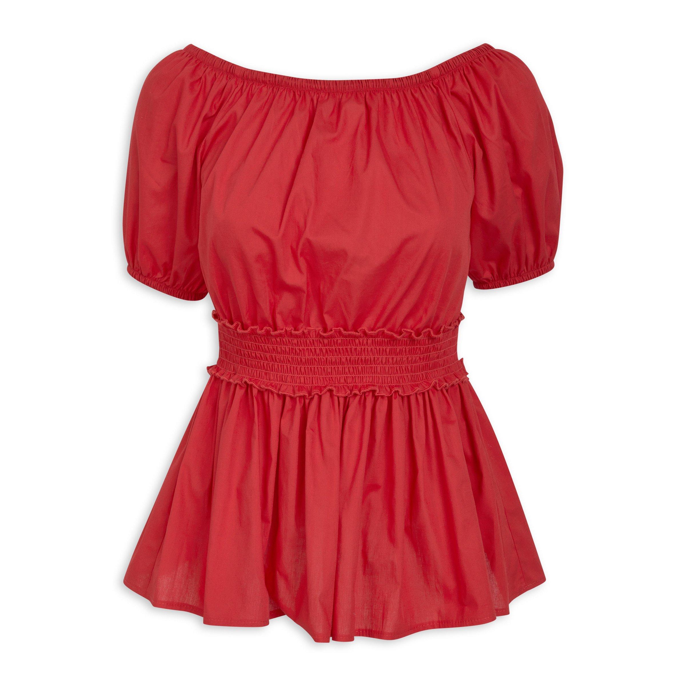 Red Off-the-shoulder Top (3159424) | Identity