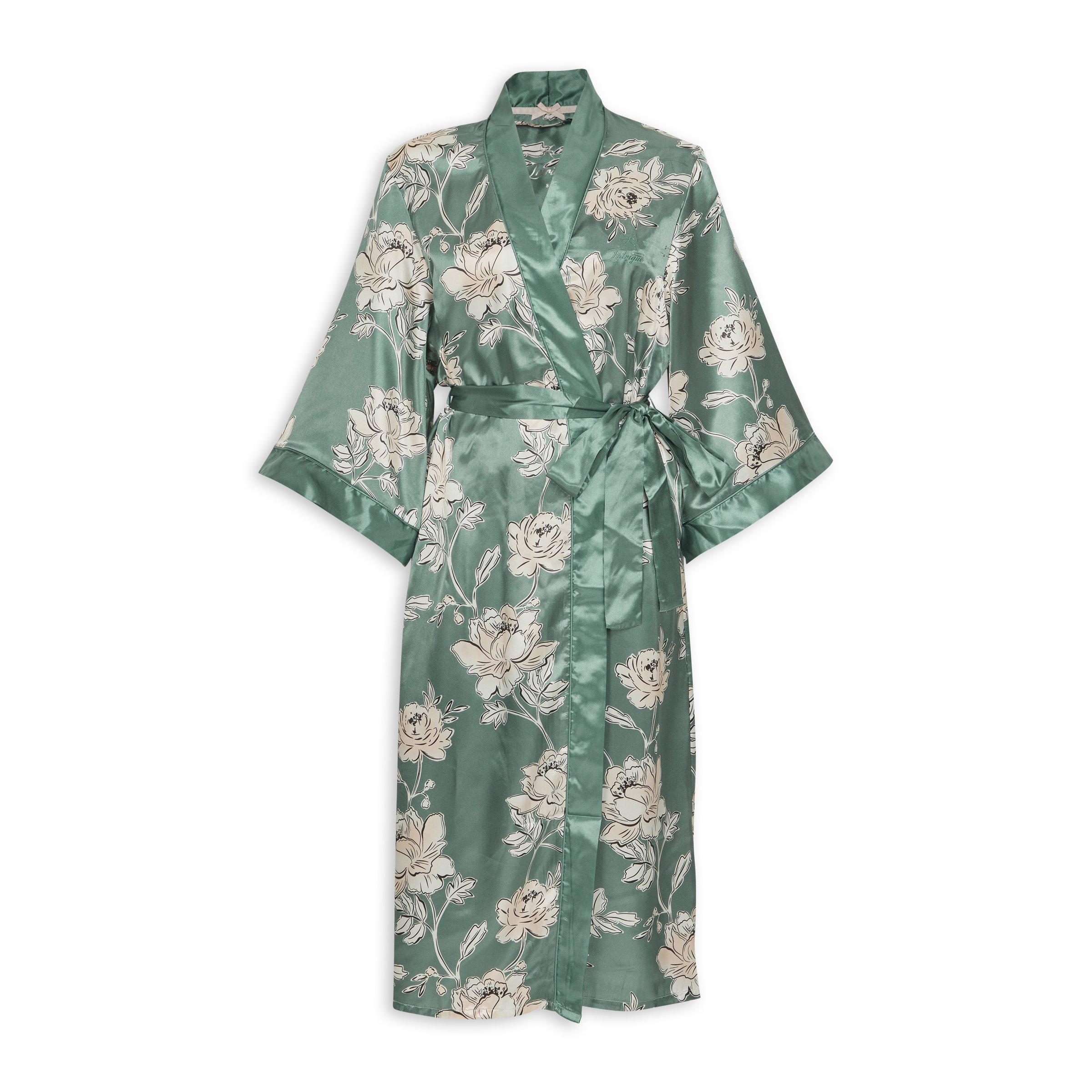 Women'S Green Floral Print Cotton Nightwear
