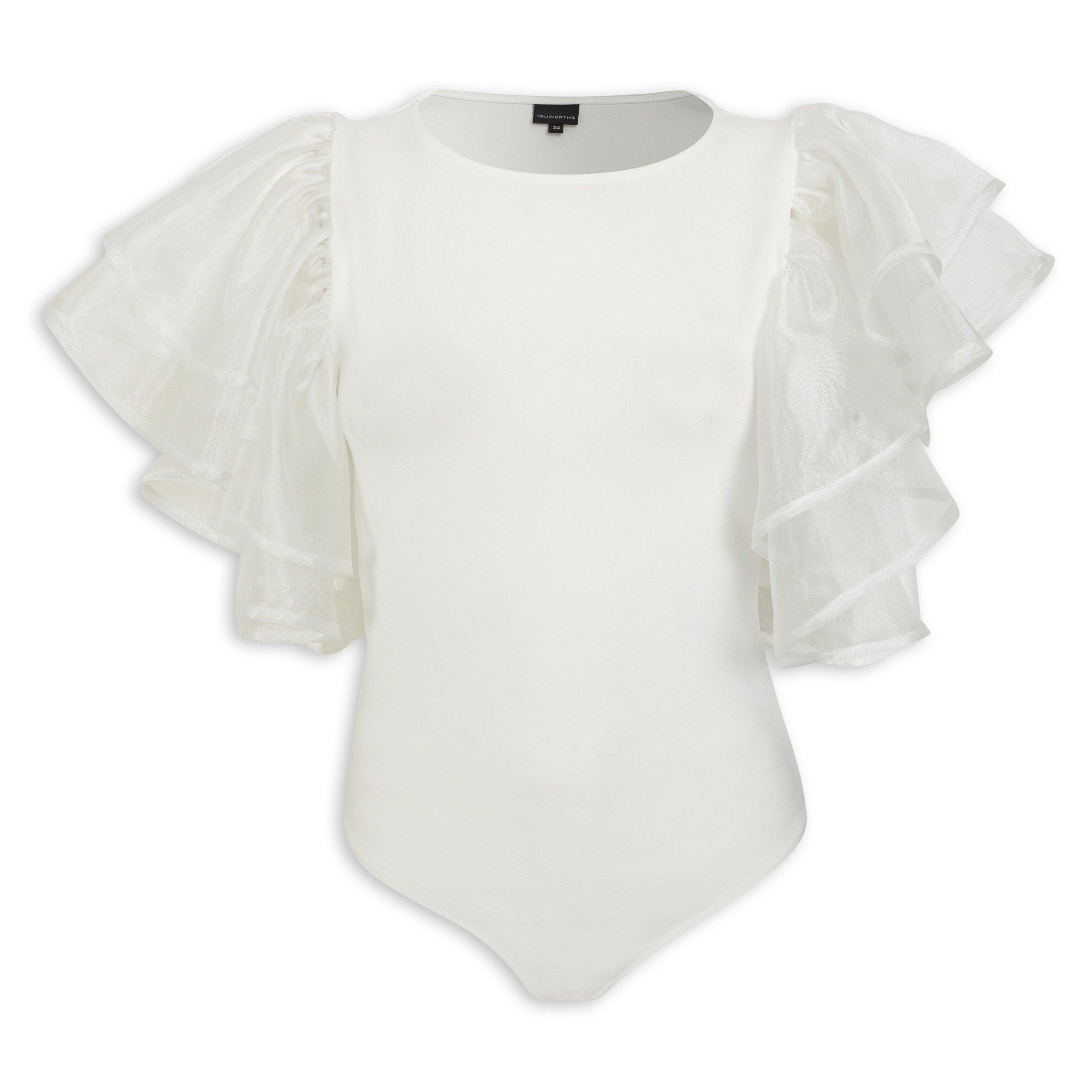 TCU White Frog Flutter Twirl Bodysuit main image 1