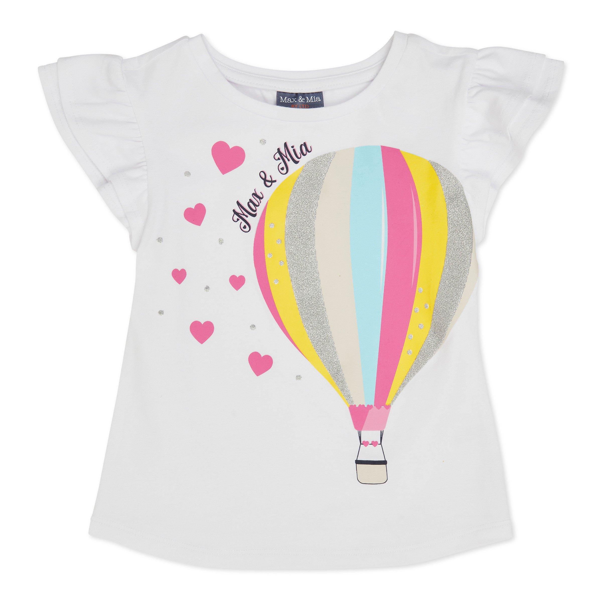 Girls White Graphic Printed T-shirt main image 1