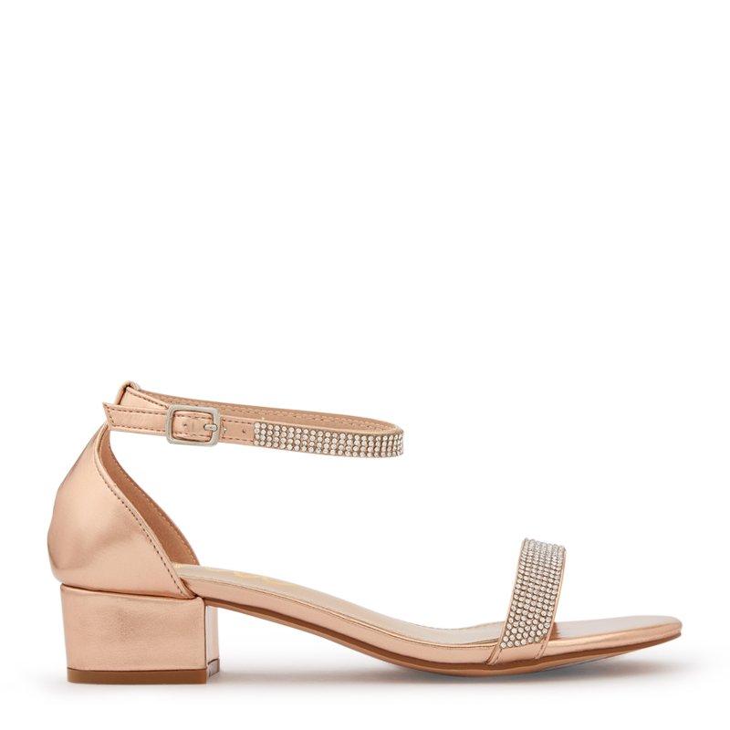 RISE SANDALS IN WHITE SHINY LAMBSKIN GOLD BUCKLE