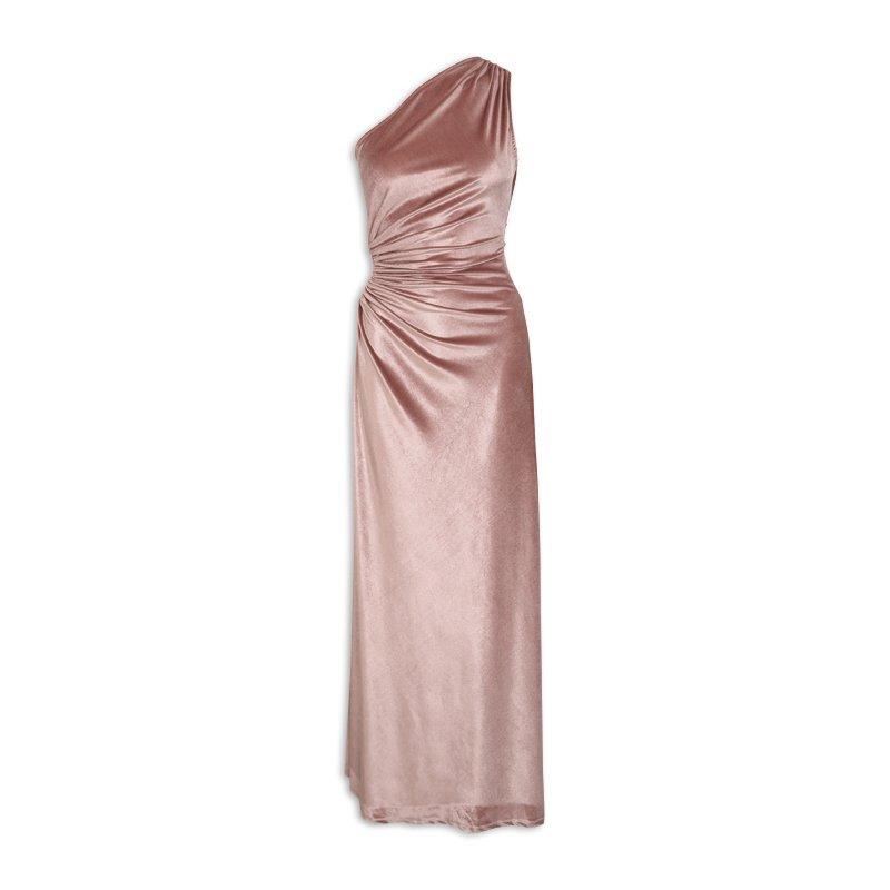 Pink Velour Keyhole Dress (3172327) | RSVP